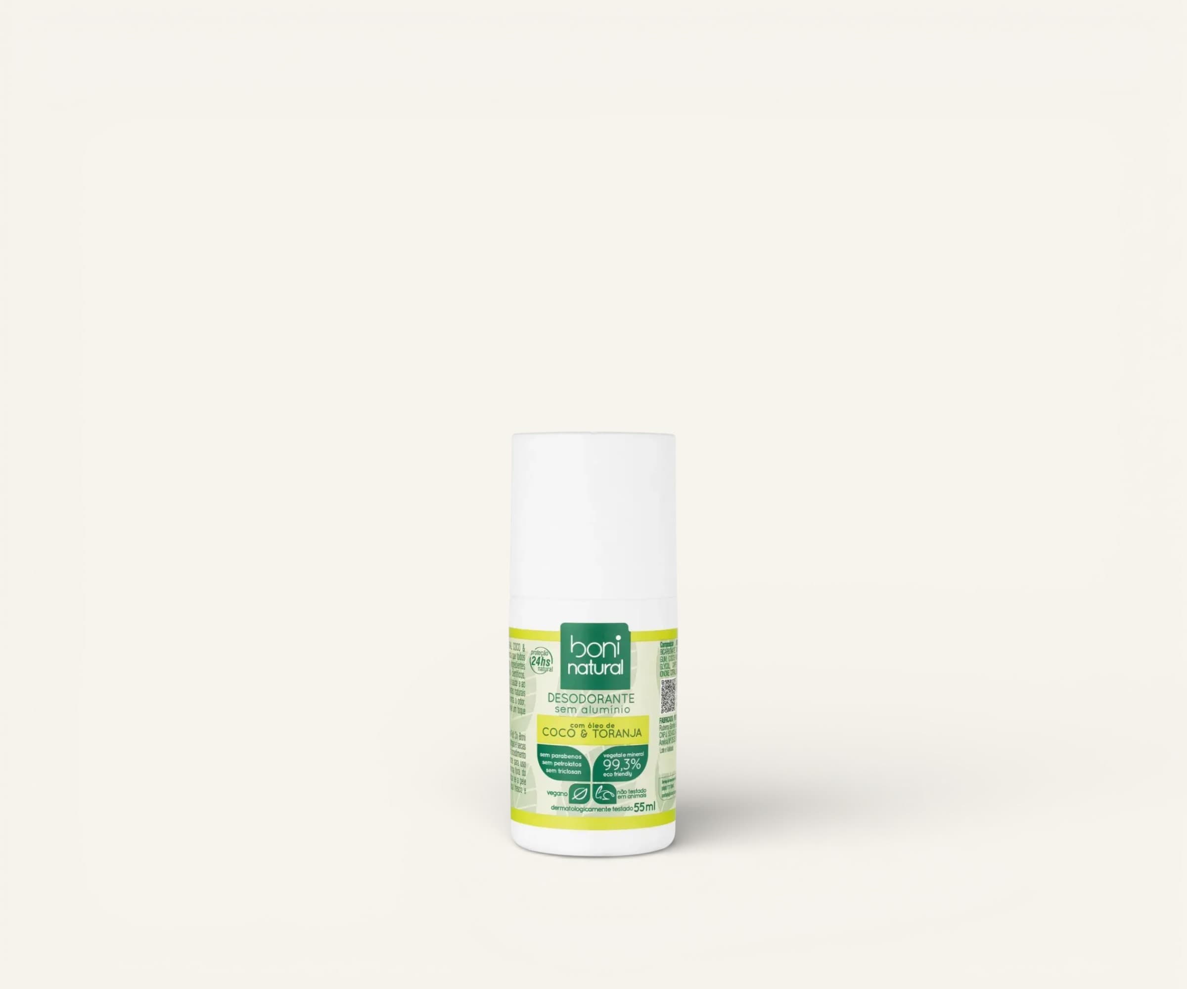 Desodorante roll-on coco & toranja Boni Natural 55ml