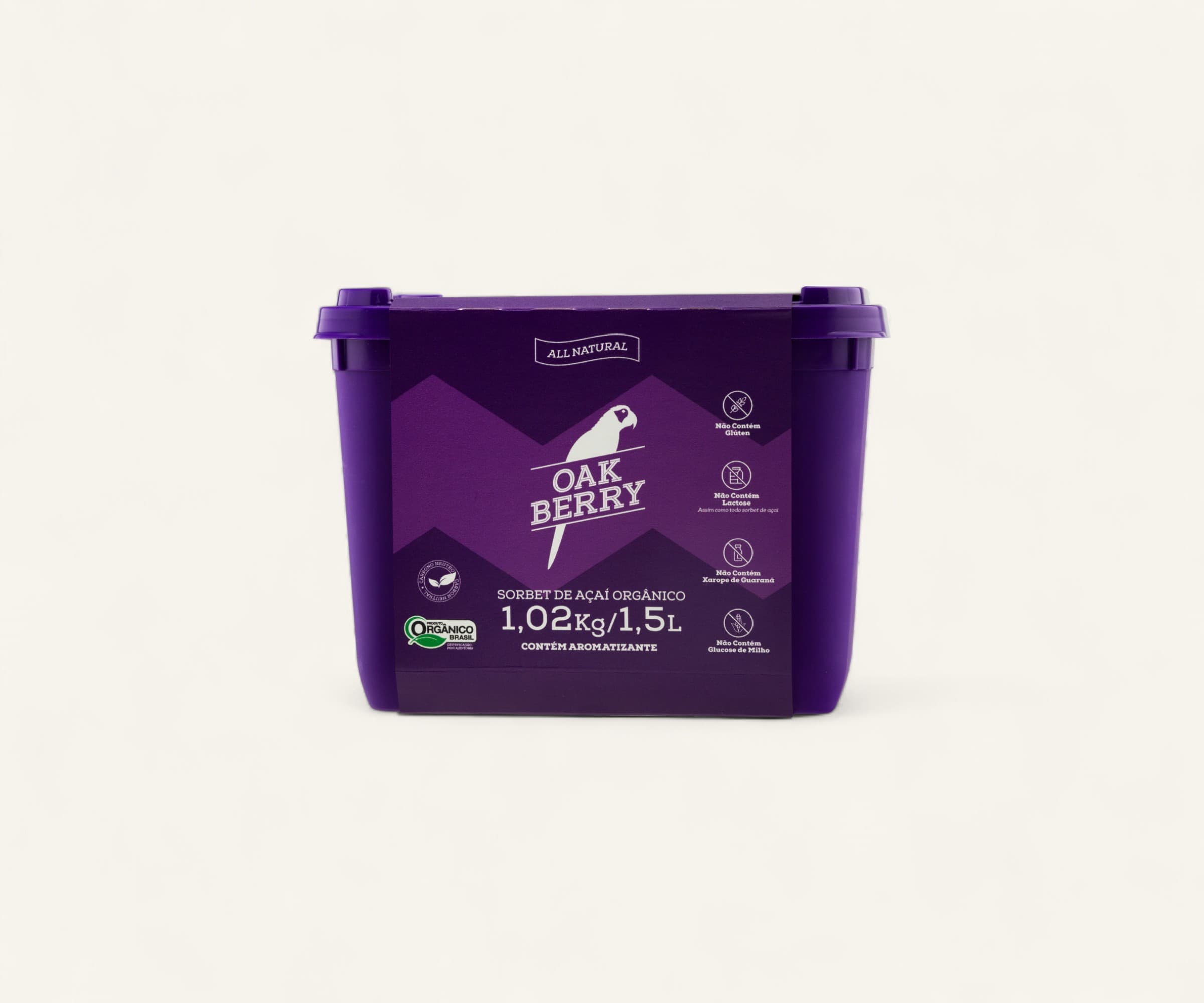 Sorbet de acaí orgânico Oakberry 1,5l