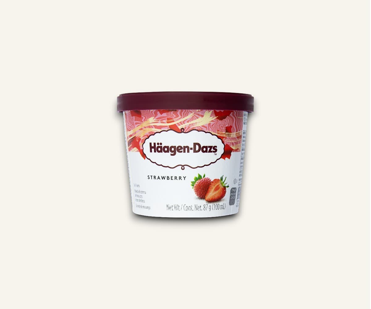 Sorvete strawberry Häagen-Dazs 100ml