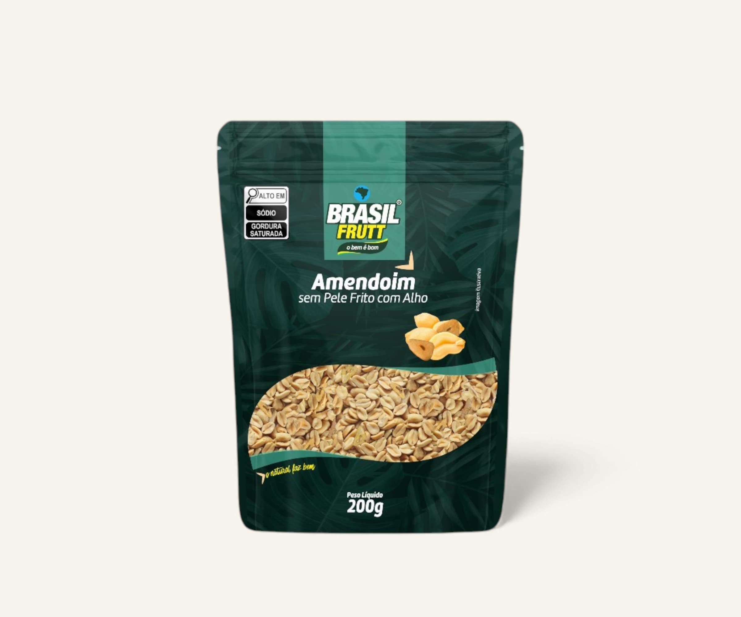 Amendoim sem pele torrado e salgado 200g