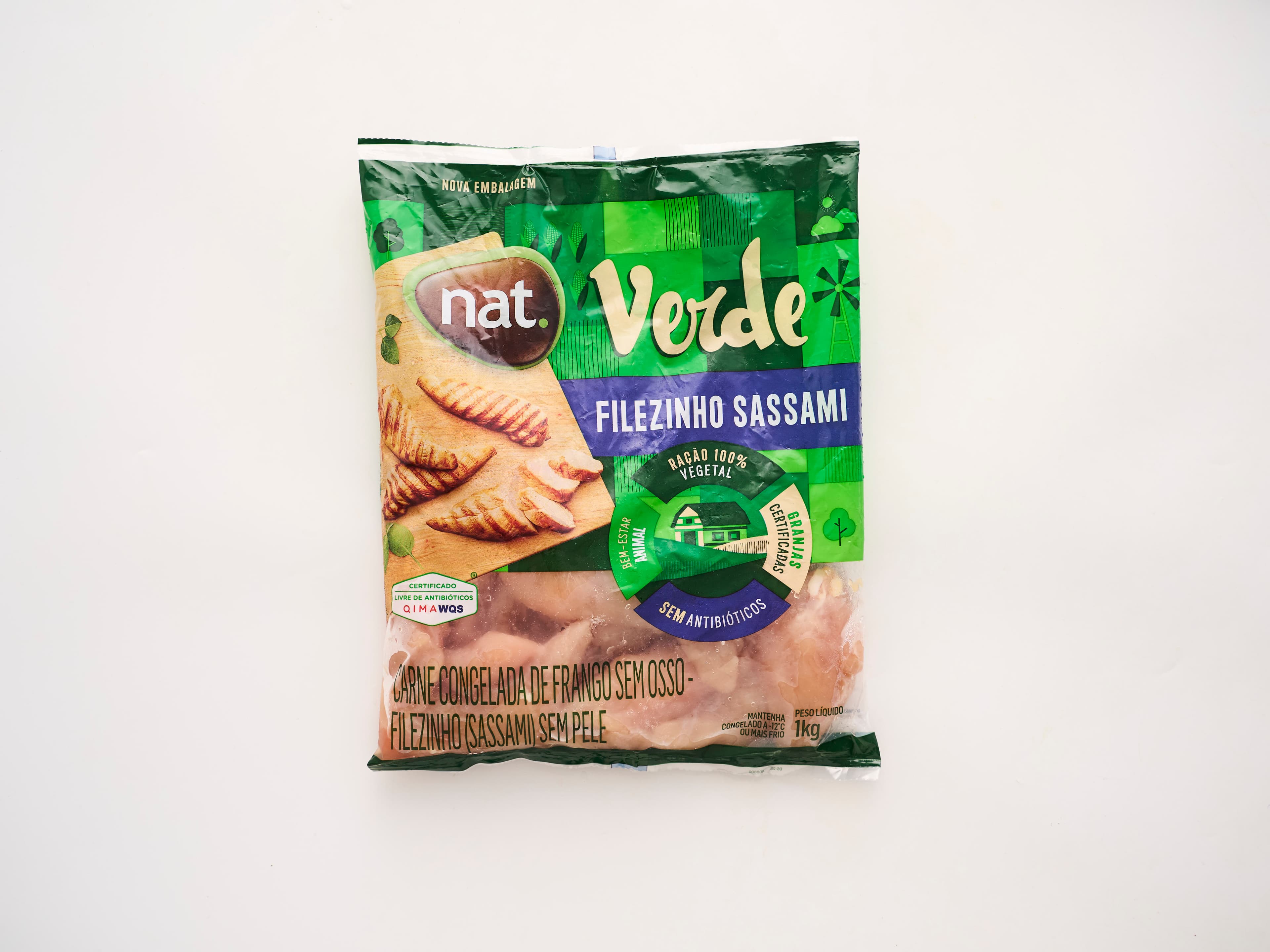 Filezinho sassami de frango nat. verde 1kg