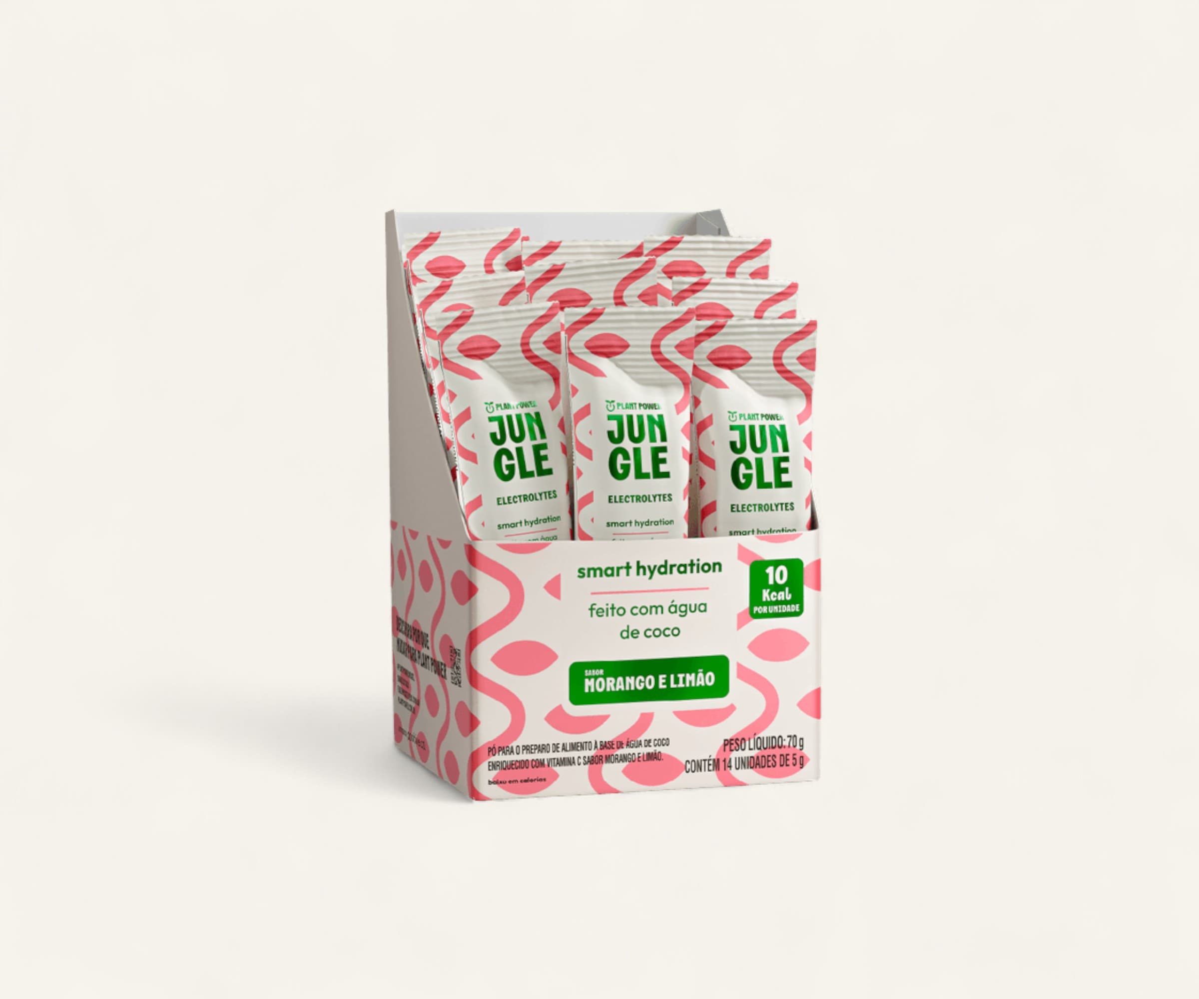 Jungle Electrolytes sabor morango e limão 14x5g