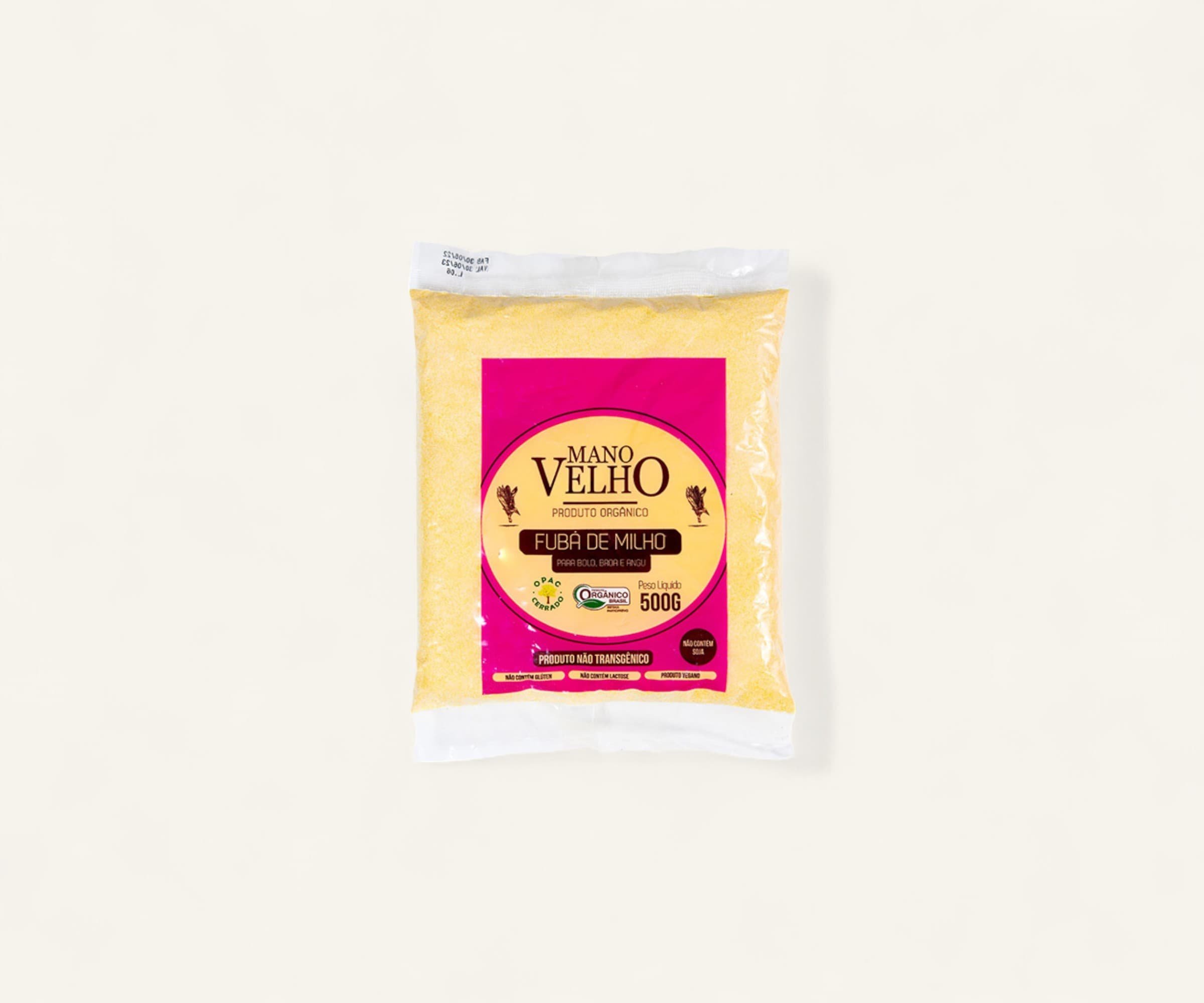 Fubá de milho orgânico Mano Velho 500g