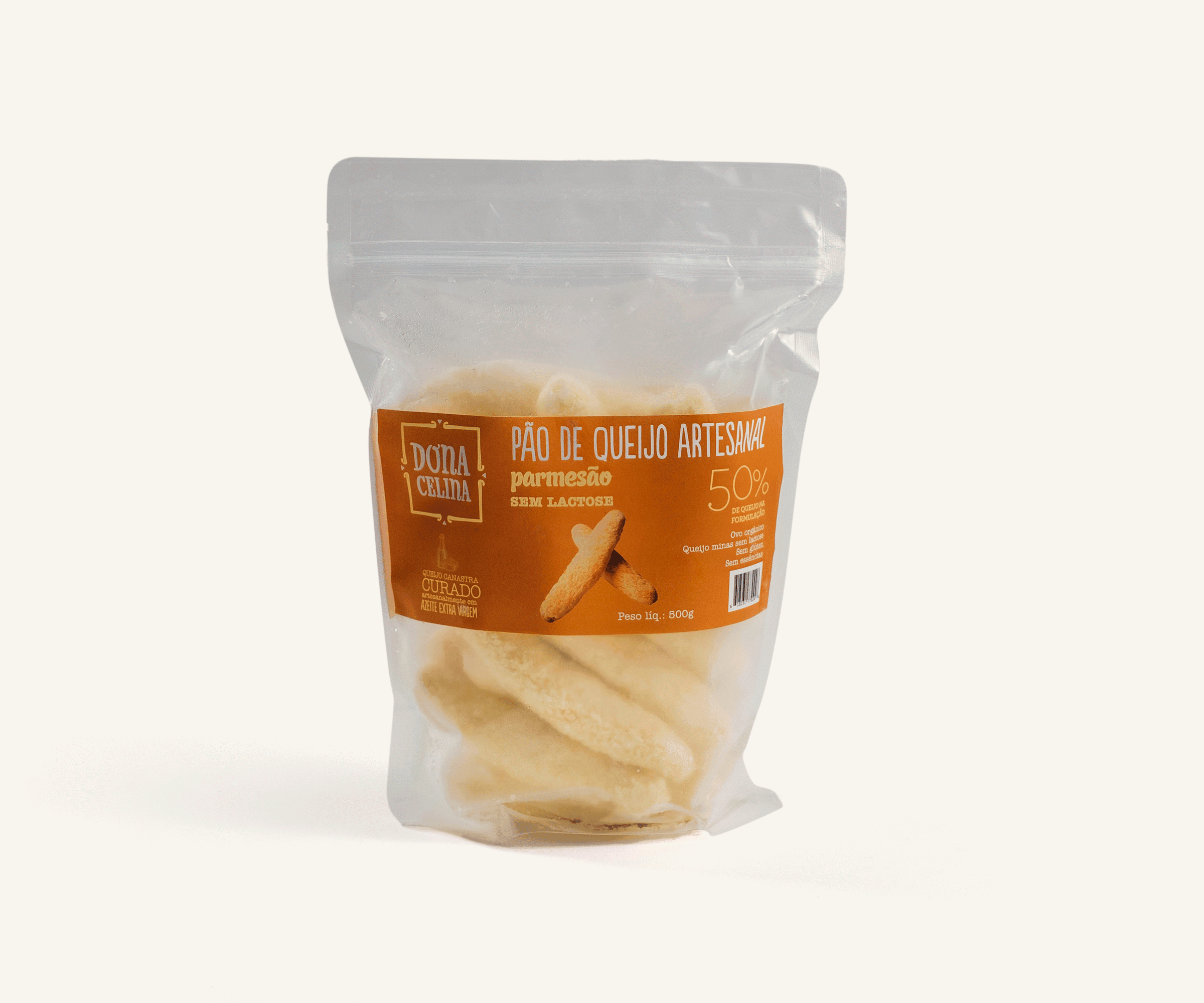 Pão de queijo artesanal palito com parmesão 500g