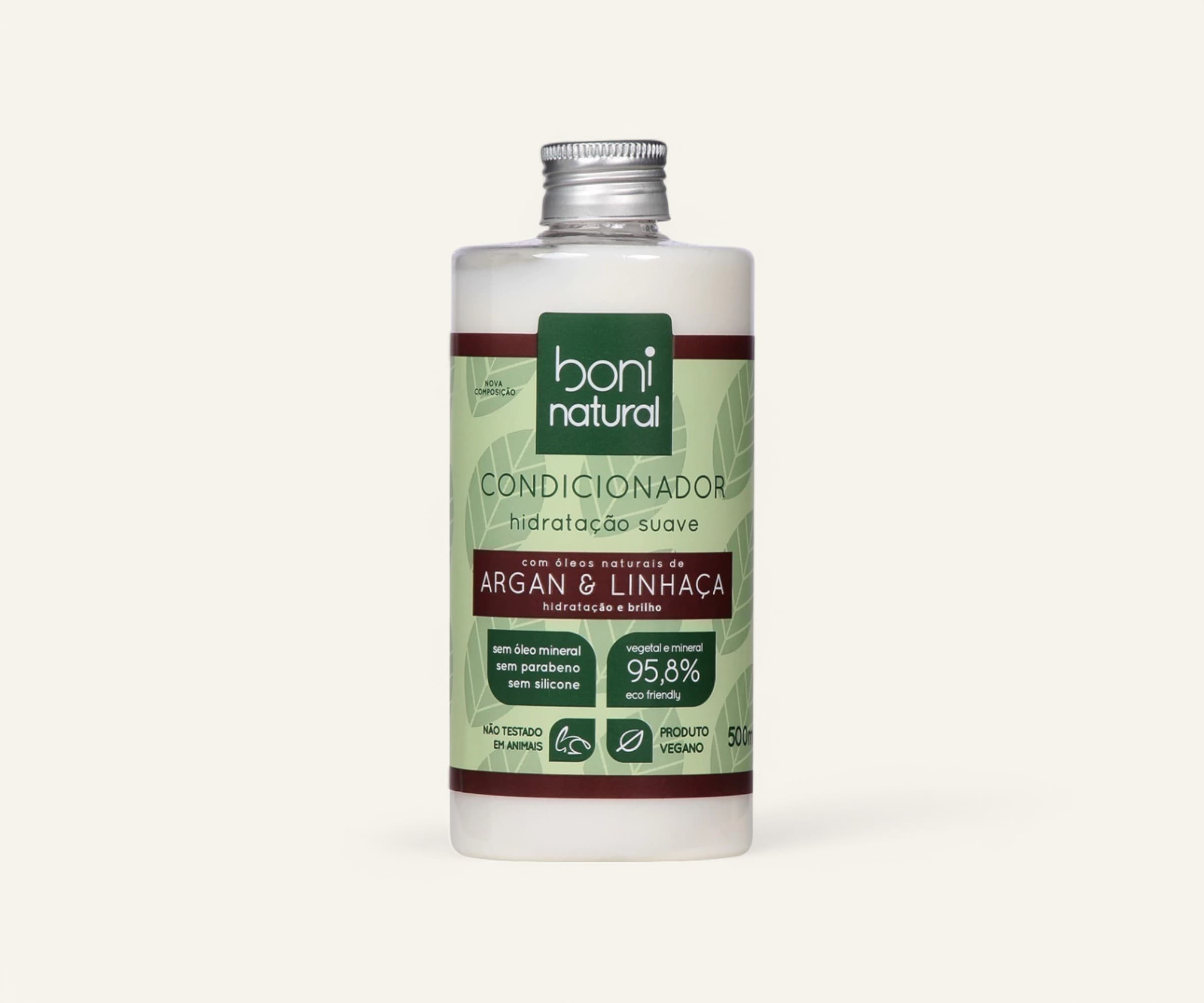 Condicionador hidratante argan & linhaça Boni Natural 500ml