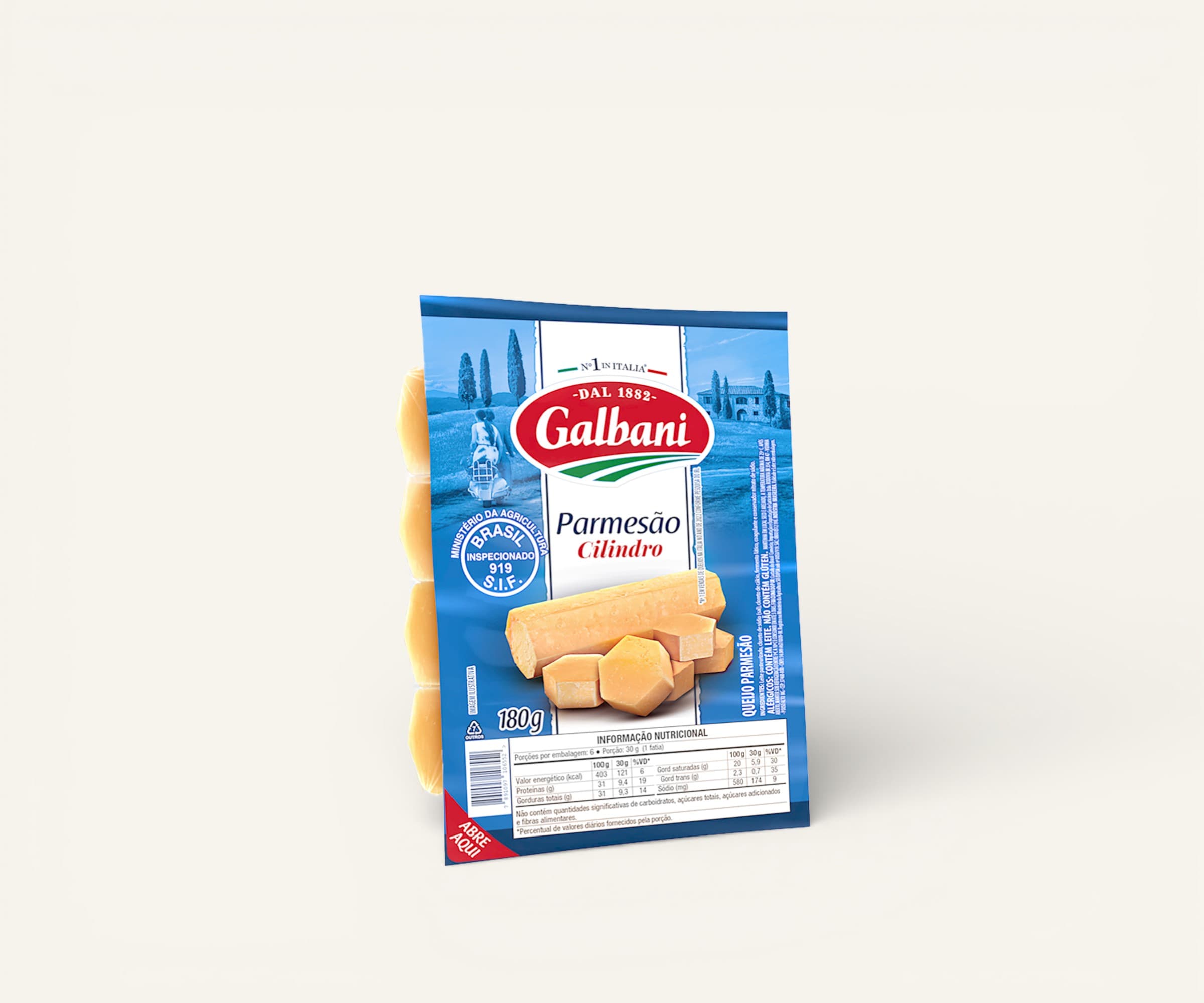 Queijo parmesão cilindro Galbani 300g