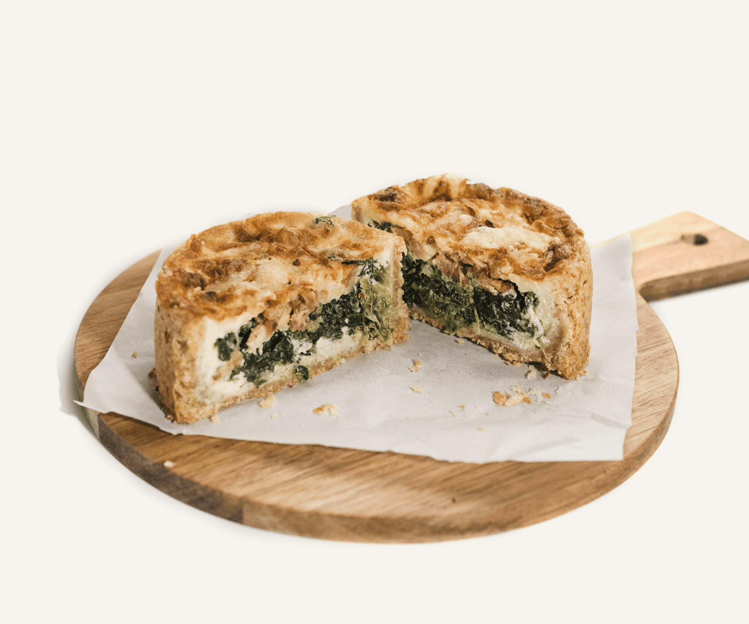 Quiche integral de espinafre, cebola caramelizada e gruyere 240g