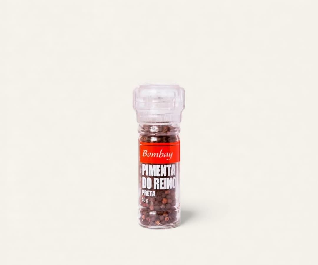 Pimenta do reino preta com moedor Bombay 50g