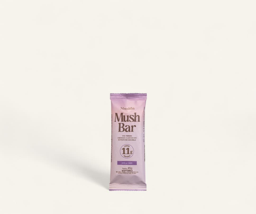 Barra de proteína sabor vanilla grape Mushin 45g