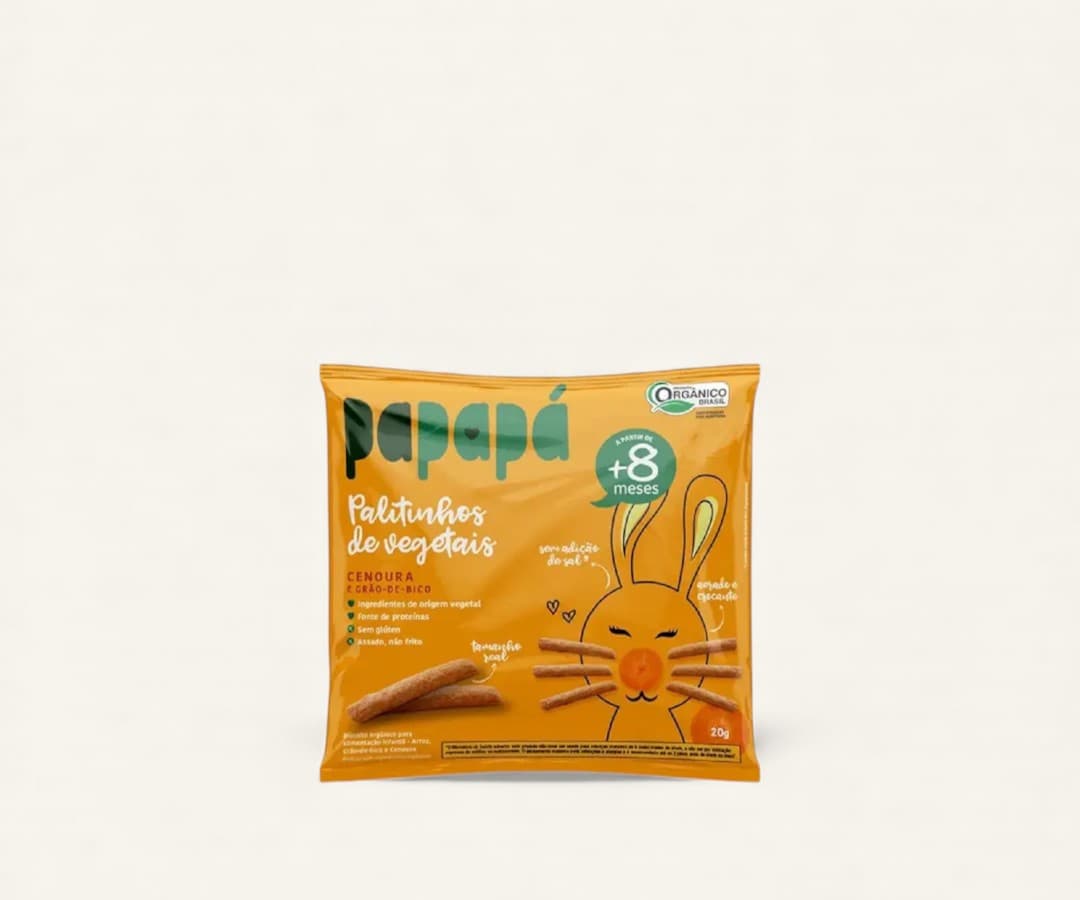 Biscoito cenoura infantil Papapá 20g