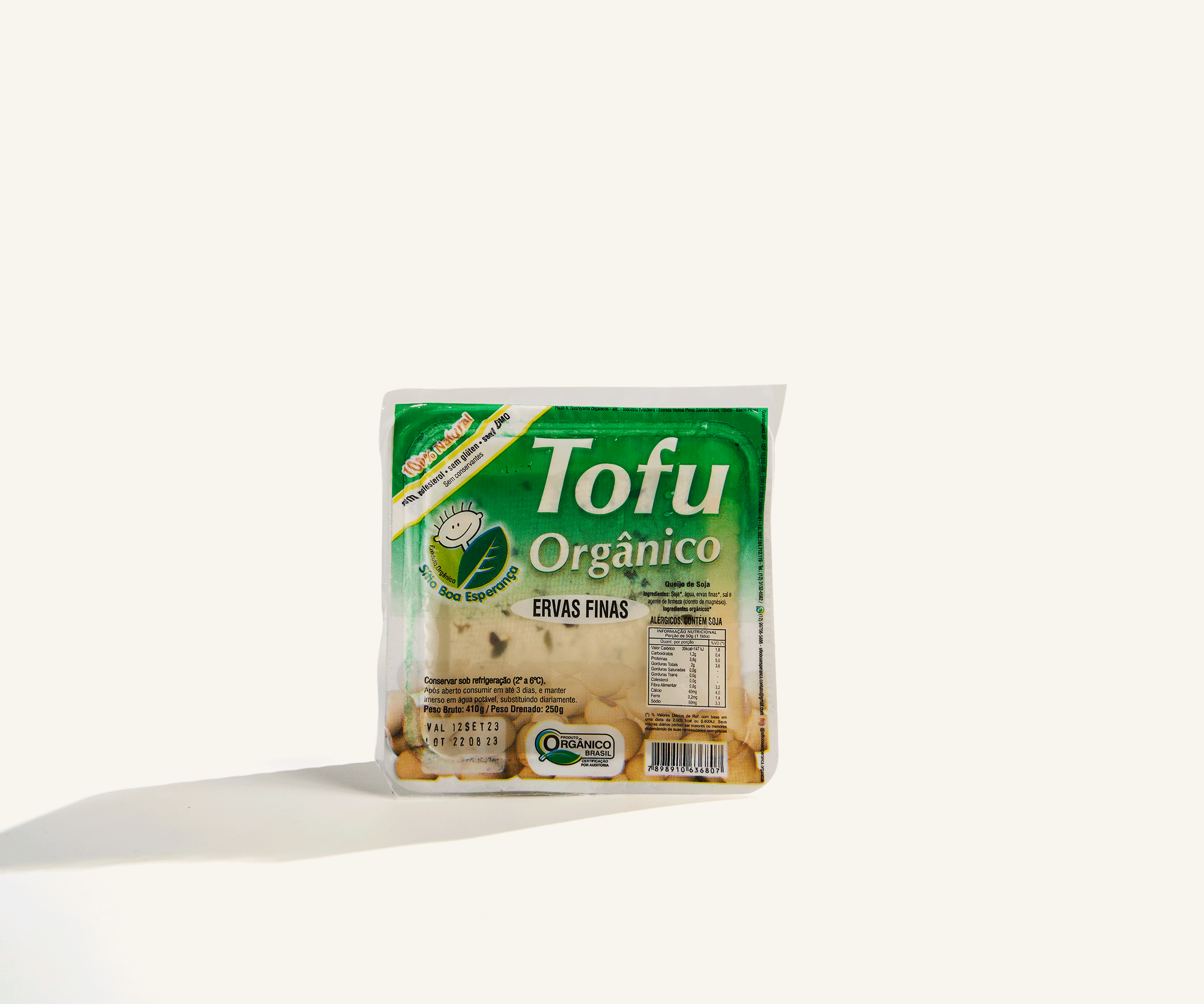 Tofu orgânico com ervas refrigerado 250g