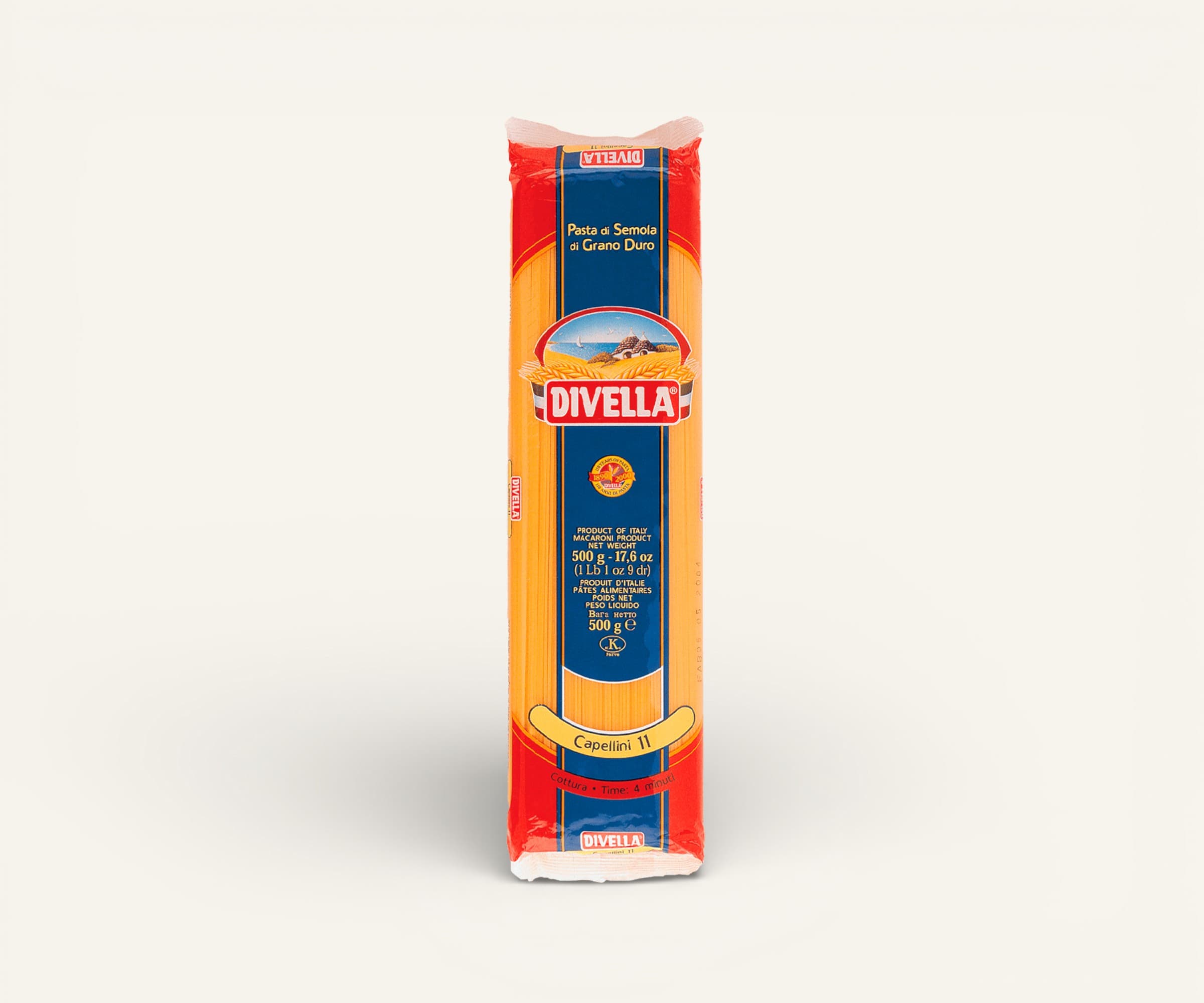 Pasta di semola di grano duro Divella capellini nº11 500g
