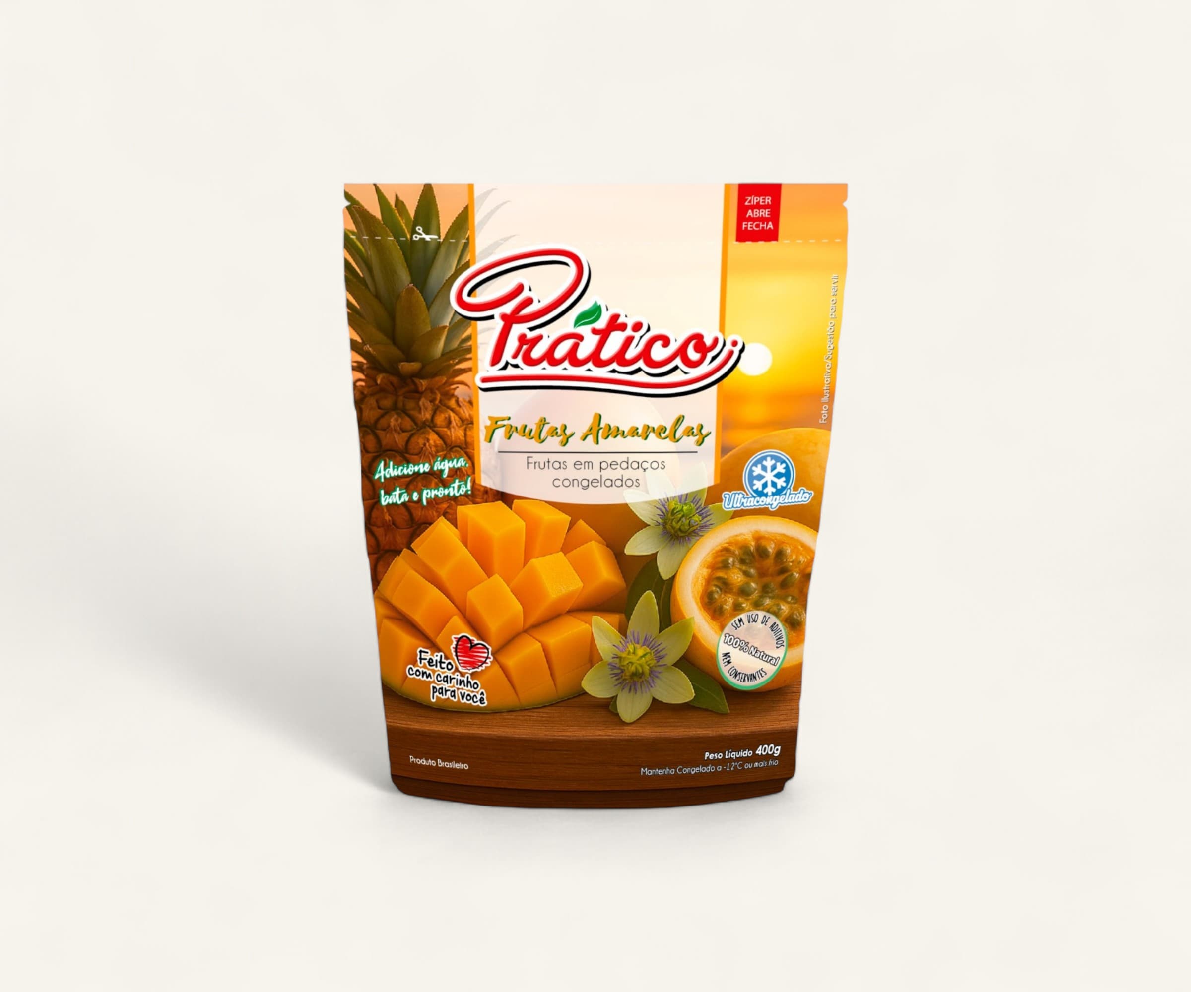 Frutas amarelas congeladas 400g