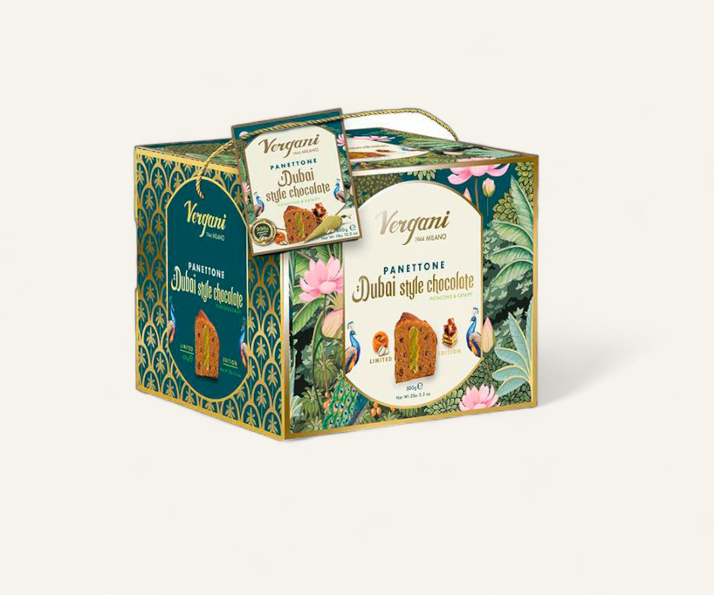 Panettone com chocolate de Dubai Vergani 800g