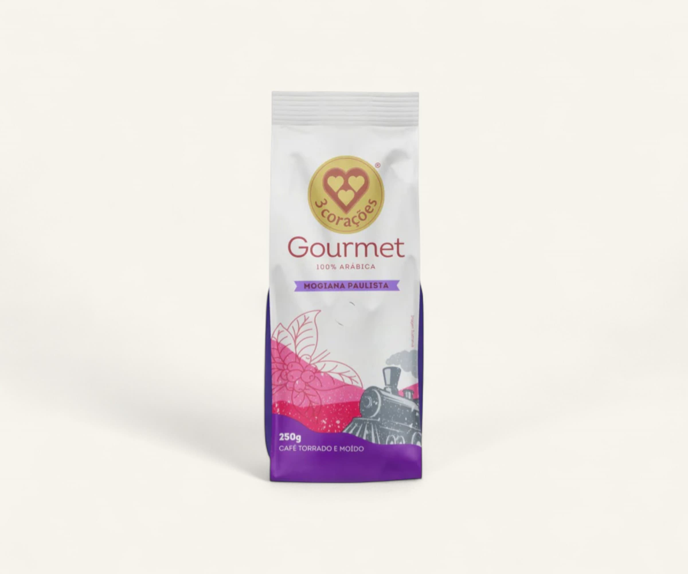 Café torrado e moído Gourmet Mogiana Paulista 100% arábica 3 Corações 250g