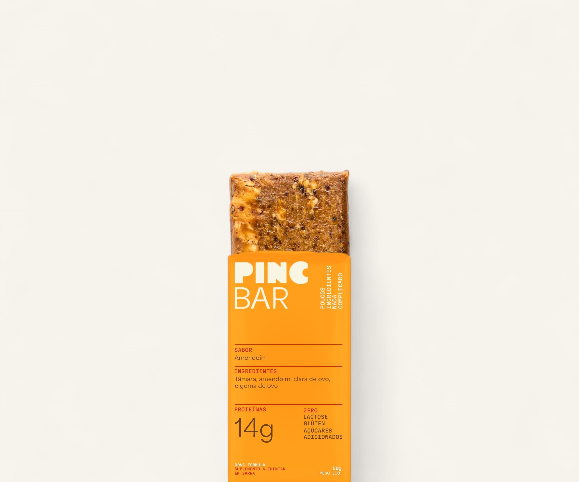 Barra de proteína 14g amendoim Pincbar 50g