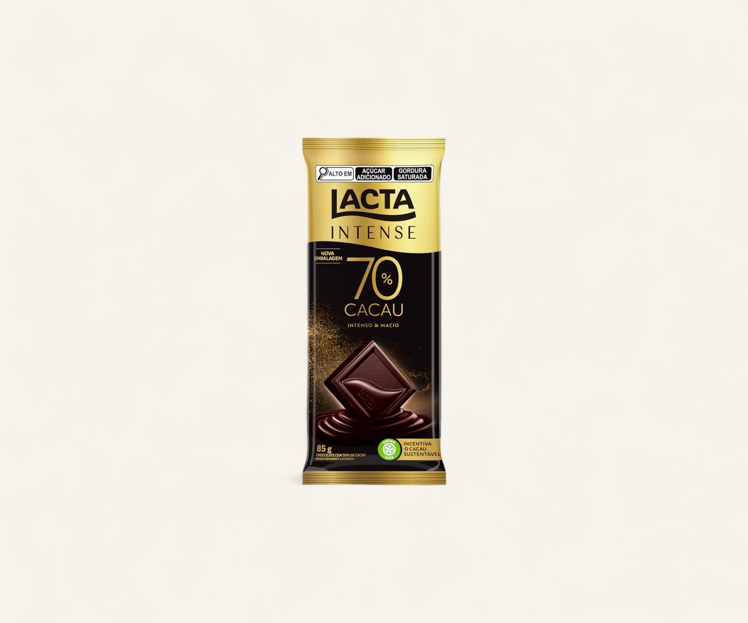 Chocolate 70% cacau Lacta Intense cacau original 85g