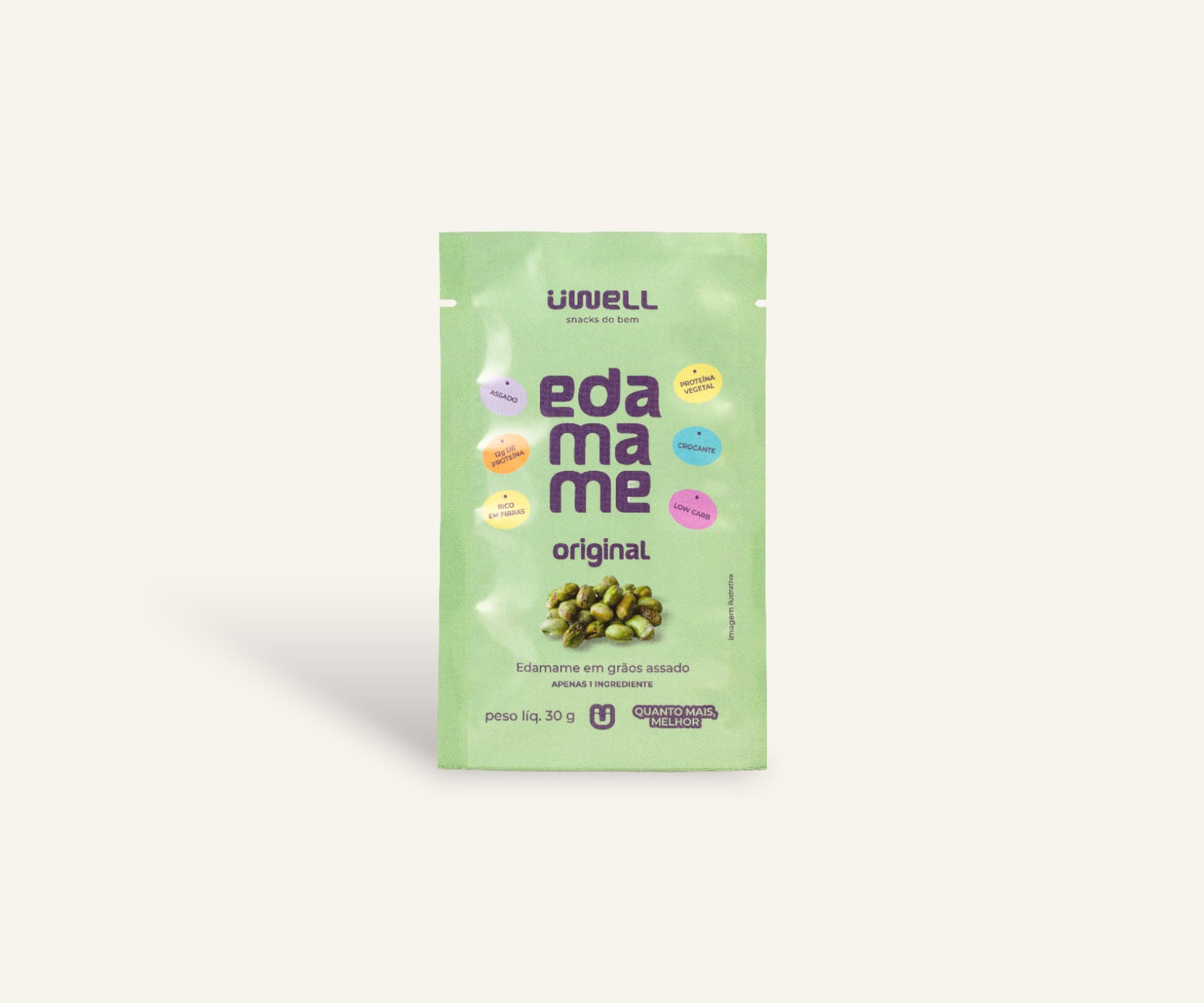 Snack de edamame original Uwell 30g