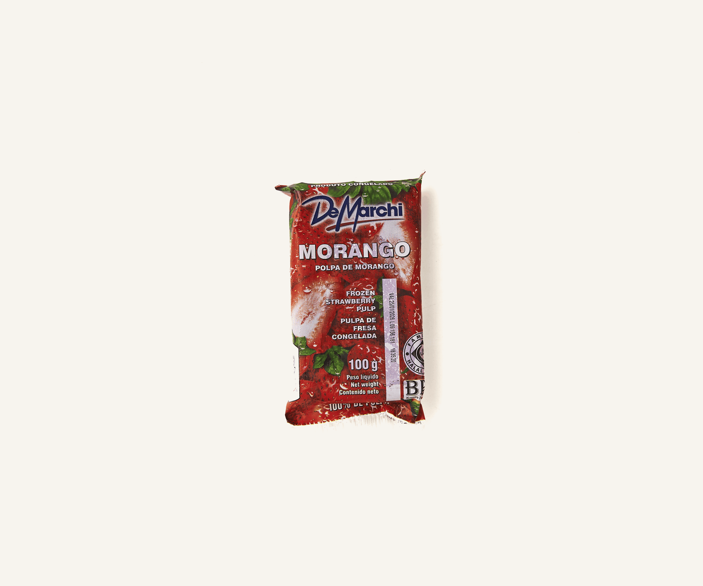 Polpa integral de morango congelada 100g