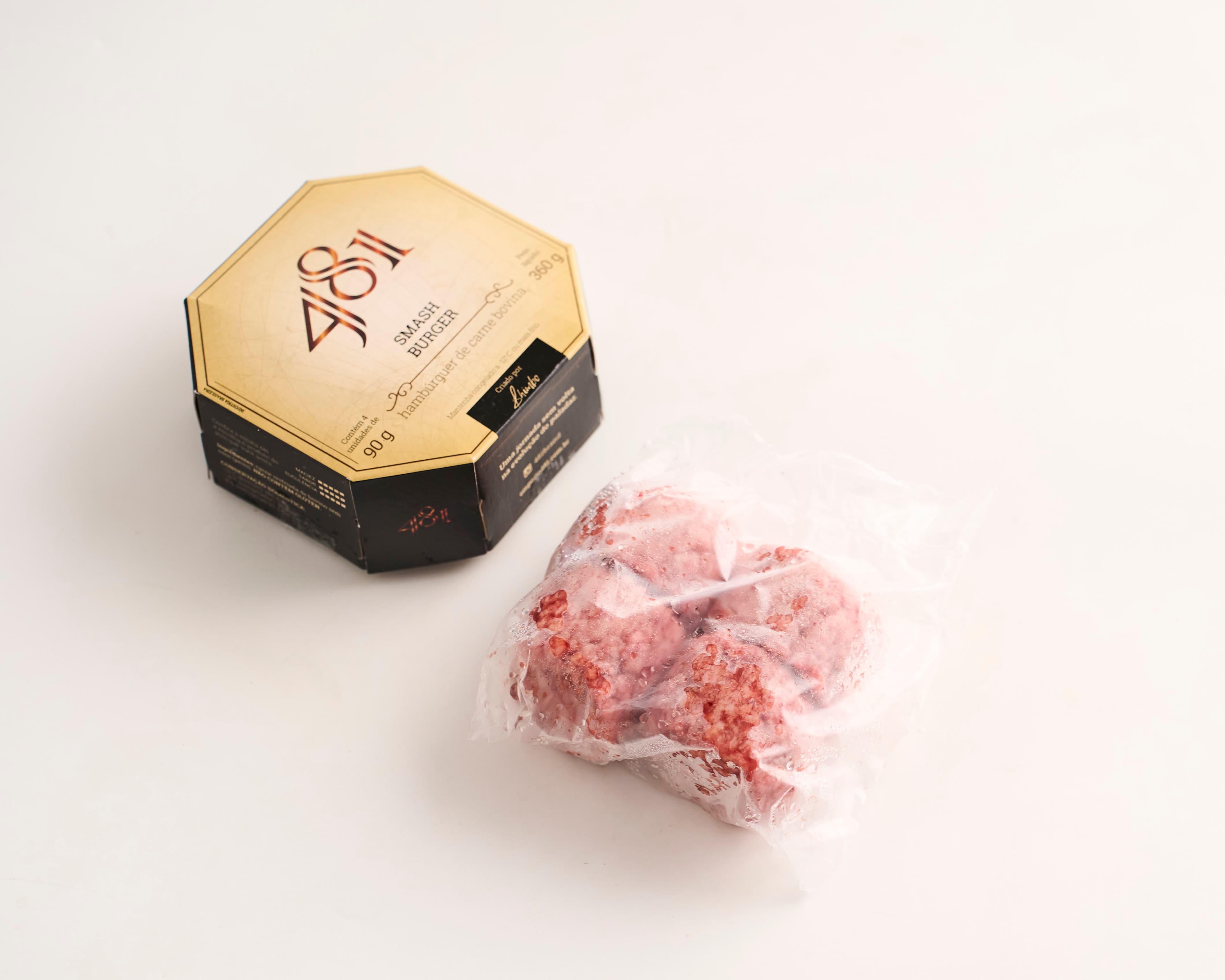 Hambúrguer smash congelado (4un de 90g)