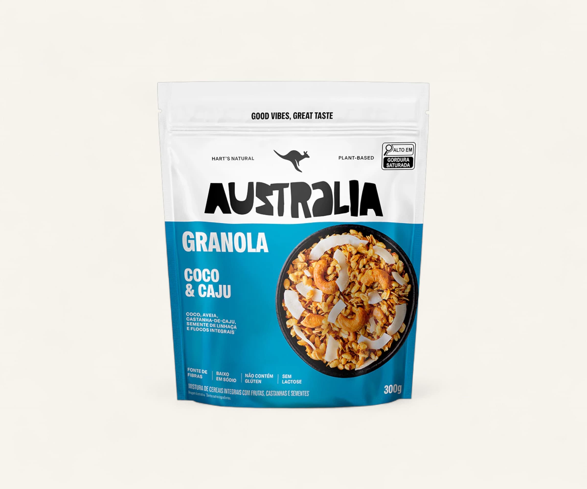 Granola Australia coco & caju Hart's Natural 300g