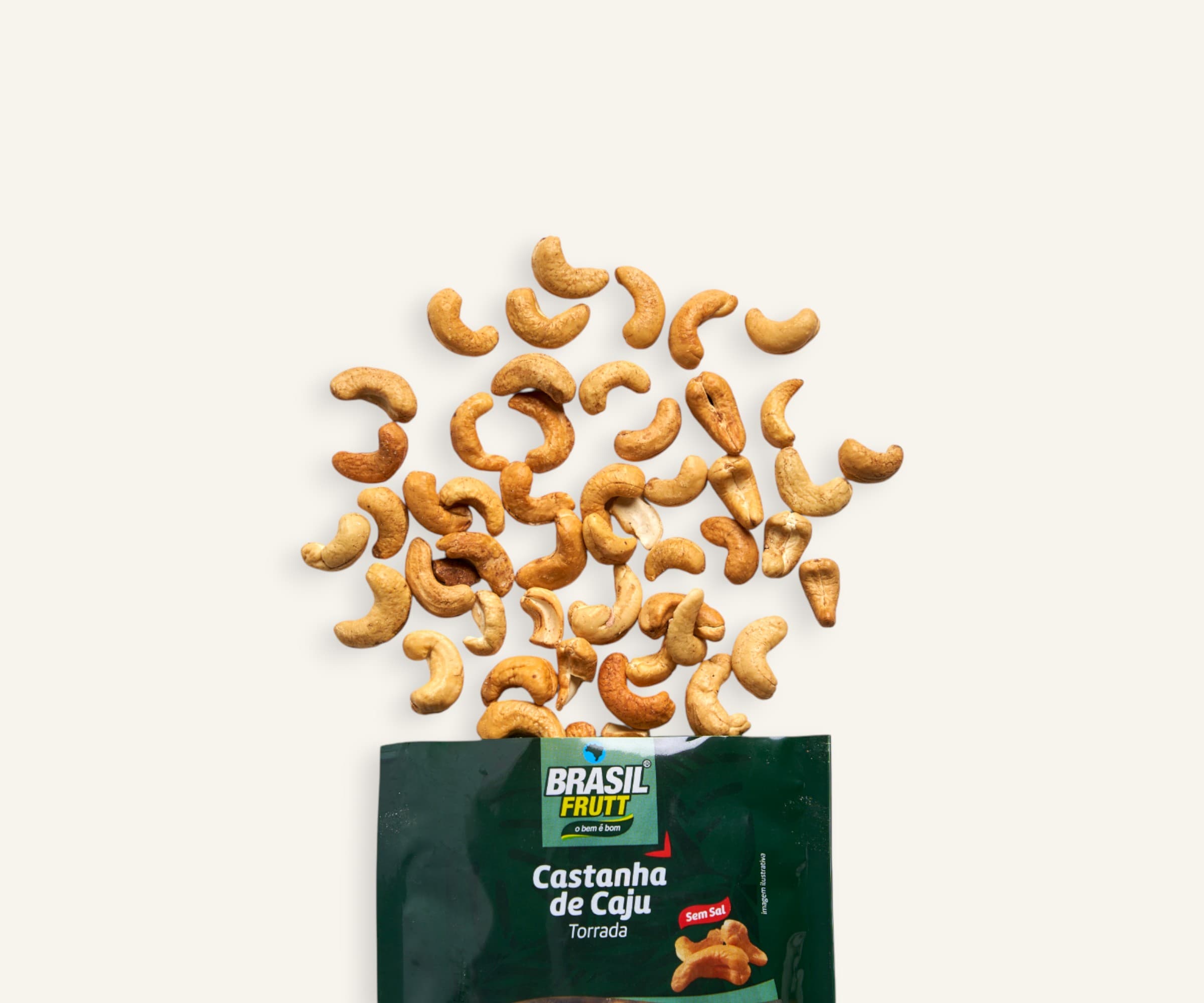 Castanha de caju torrada e sem sal 200g
