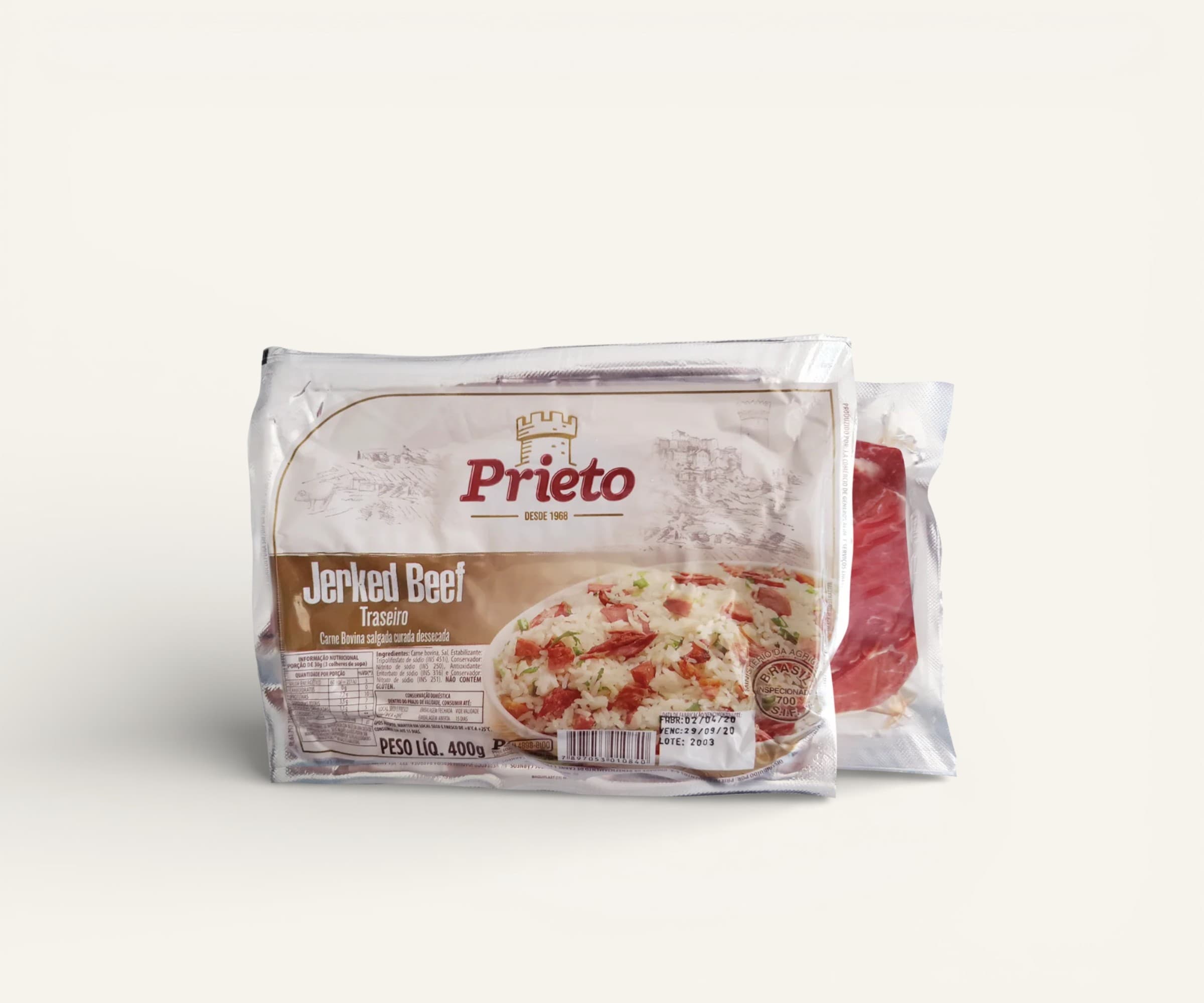 Jerked beef traseiro Prieto 400g