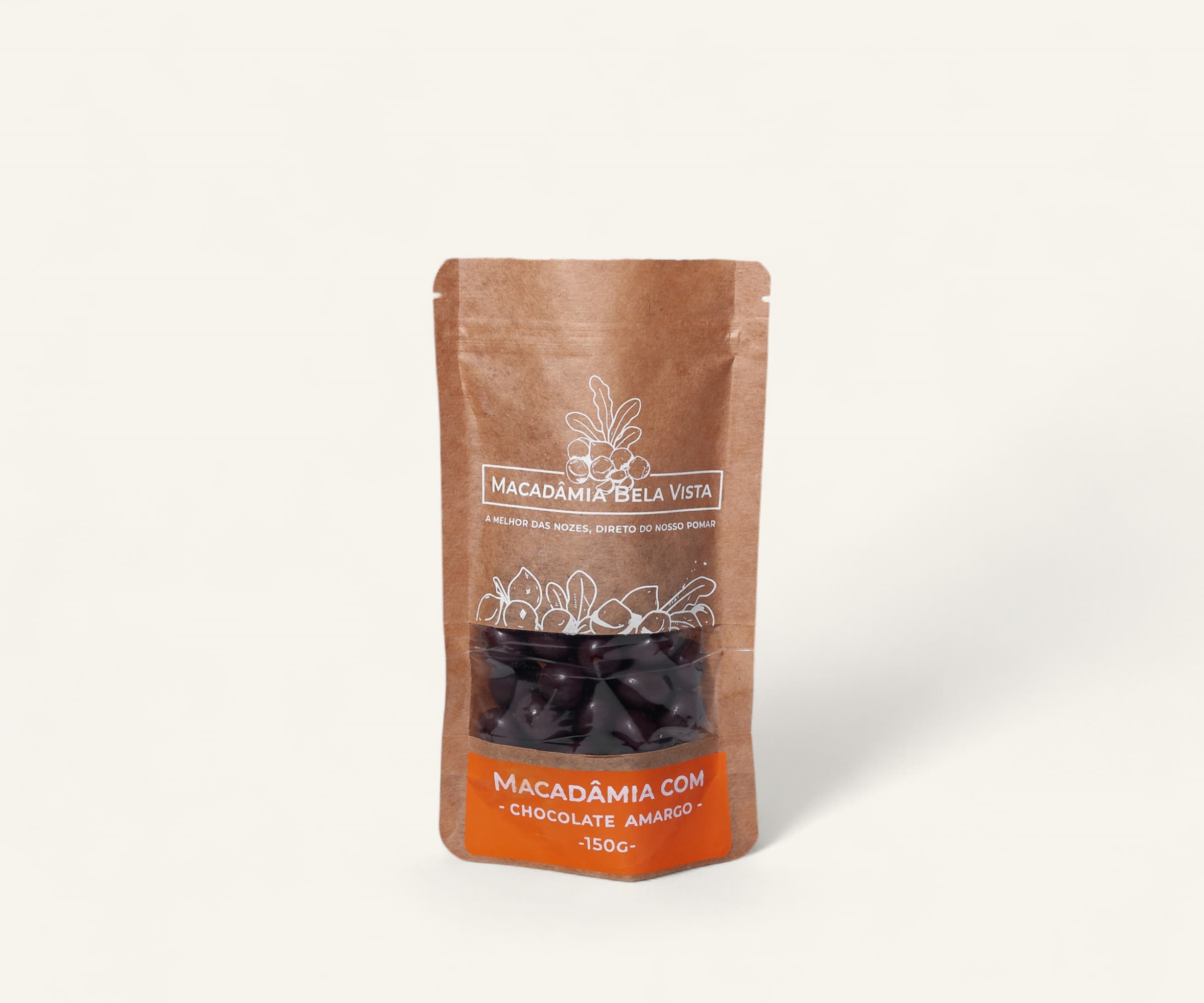 Macadâmia premium coberta com chocolate amargo 150g