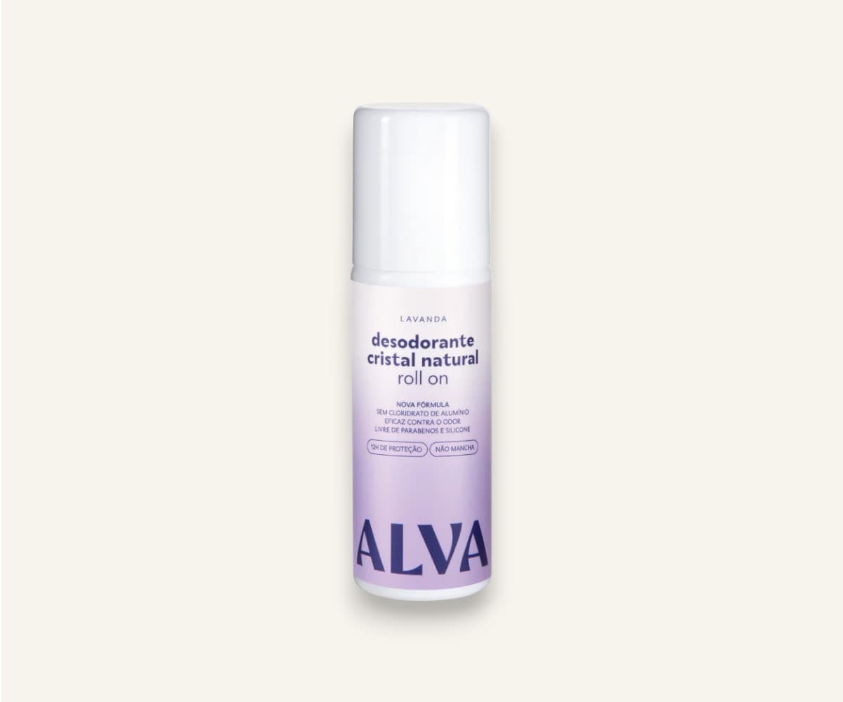 Desodorante roll on cristal natural lavanda Alva 70ml