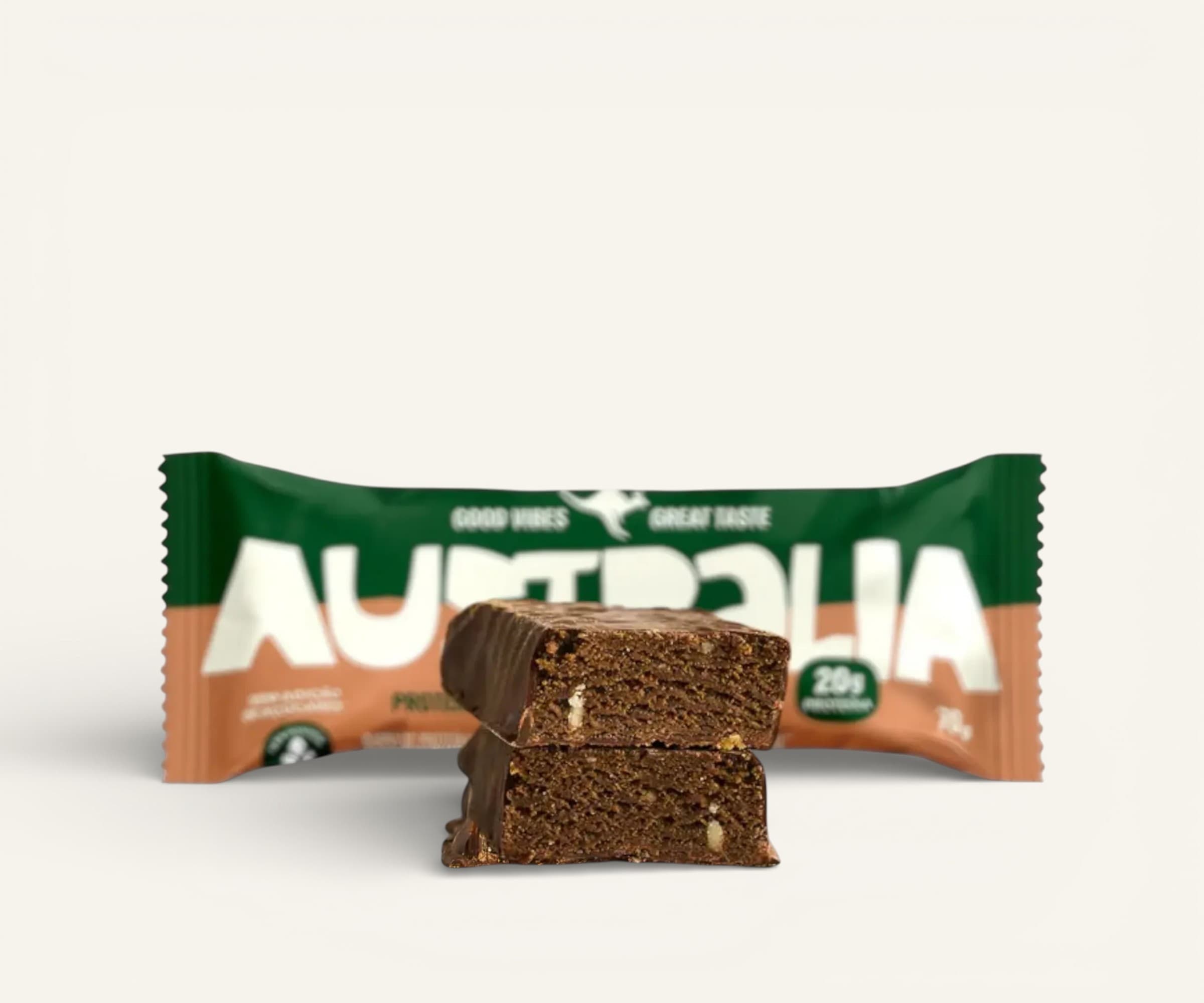 Barra de proteína vegana Australia café mocha 20g proteína 70g