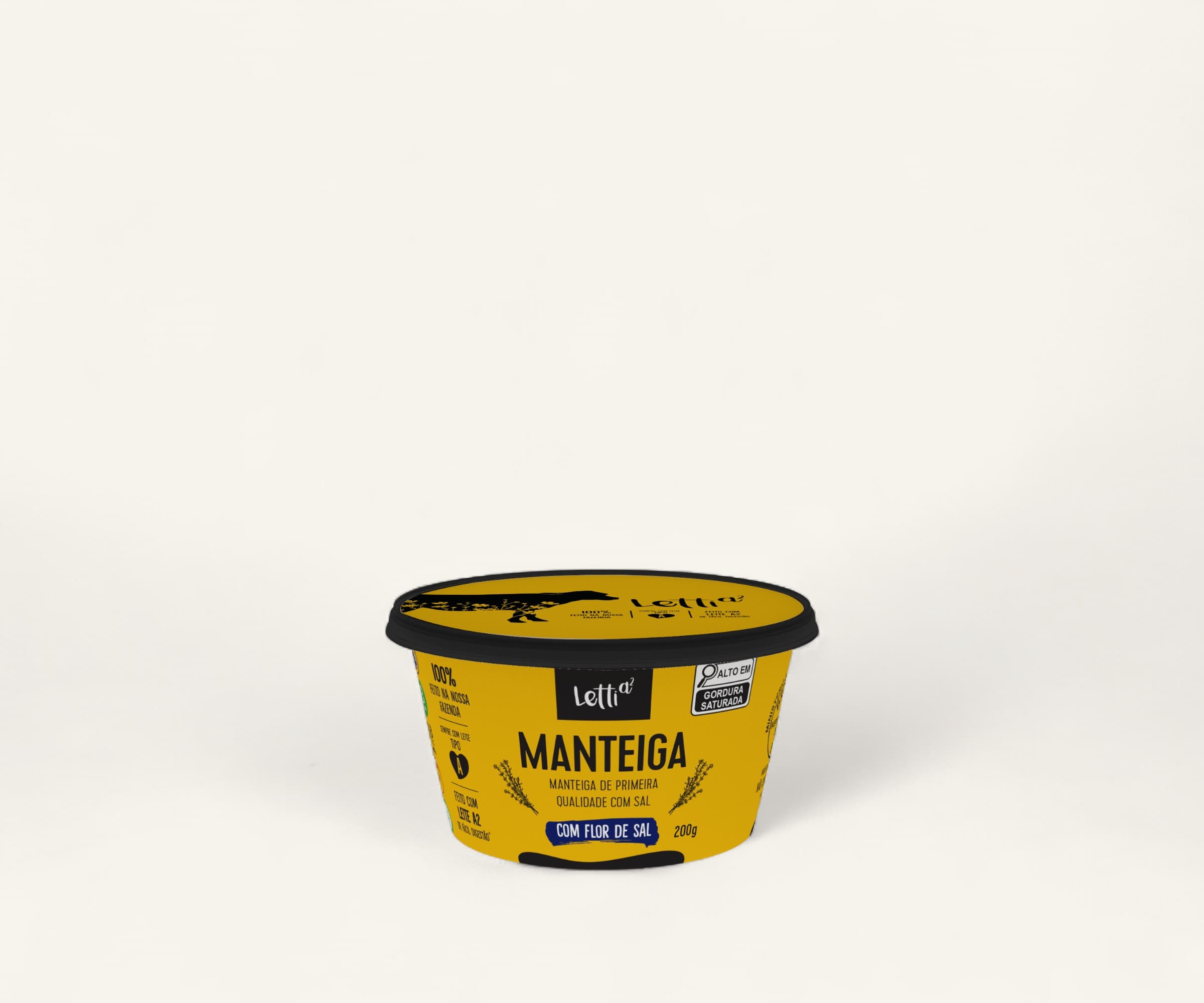 Mateiga de primeira qualidade com flor de sal feito com leite A2 200g