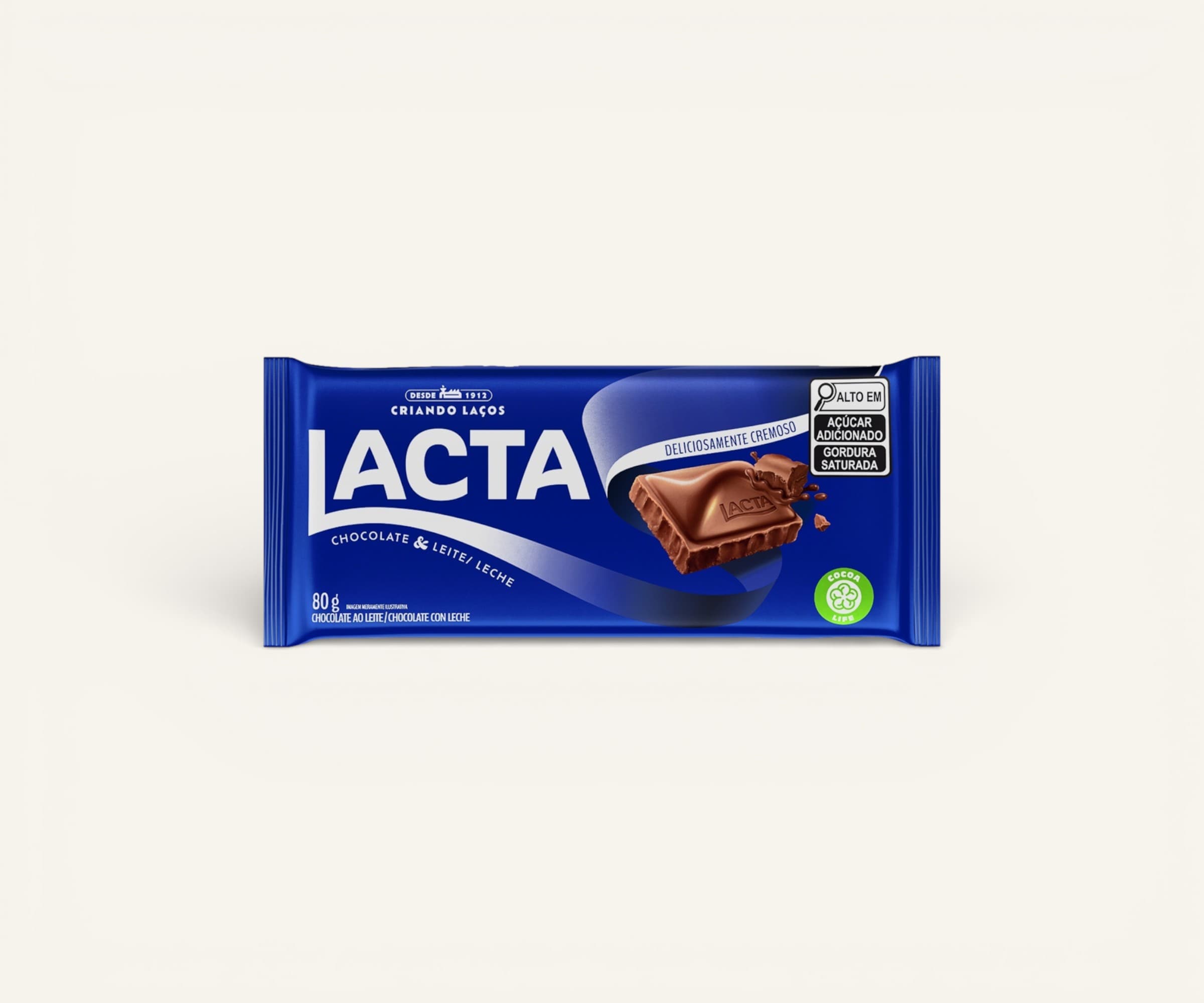 Chocolate ao leite Lacta 80g