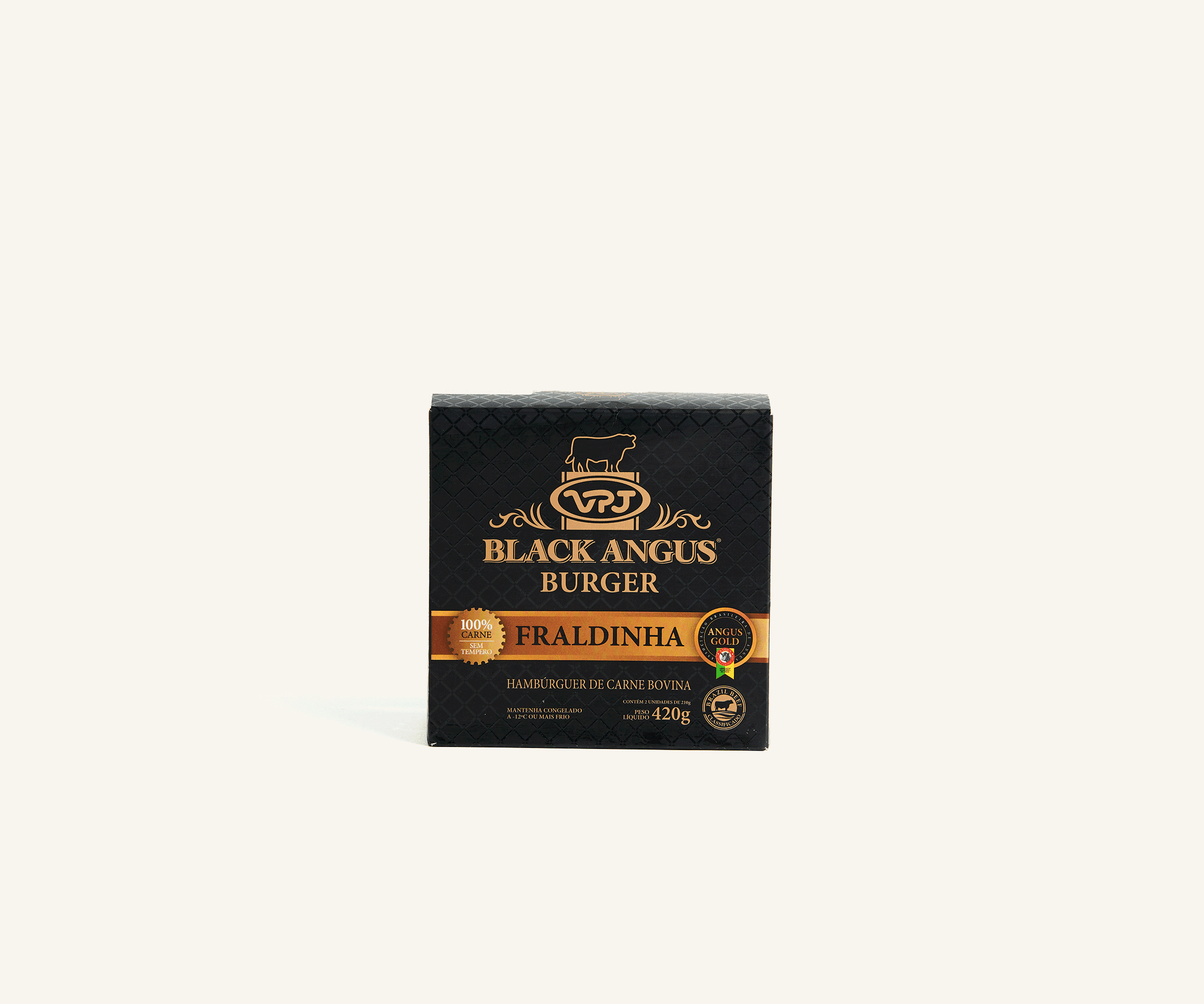 Hambúrguer de fraldinha Black Angus congelado 420g (2 unidades de 210g)
