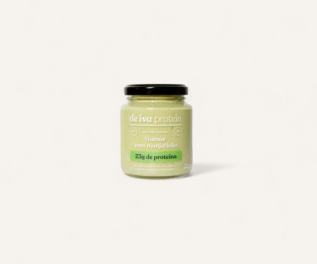 Homus com manjericão 23g de proteína 225g