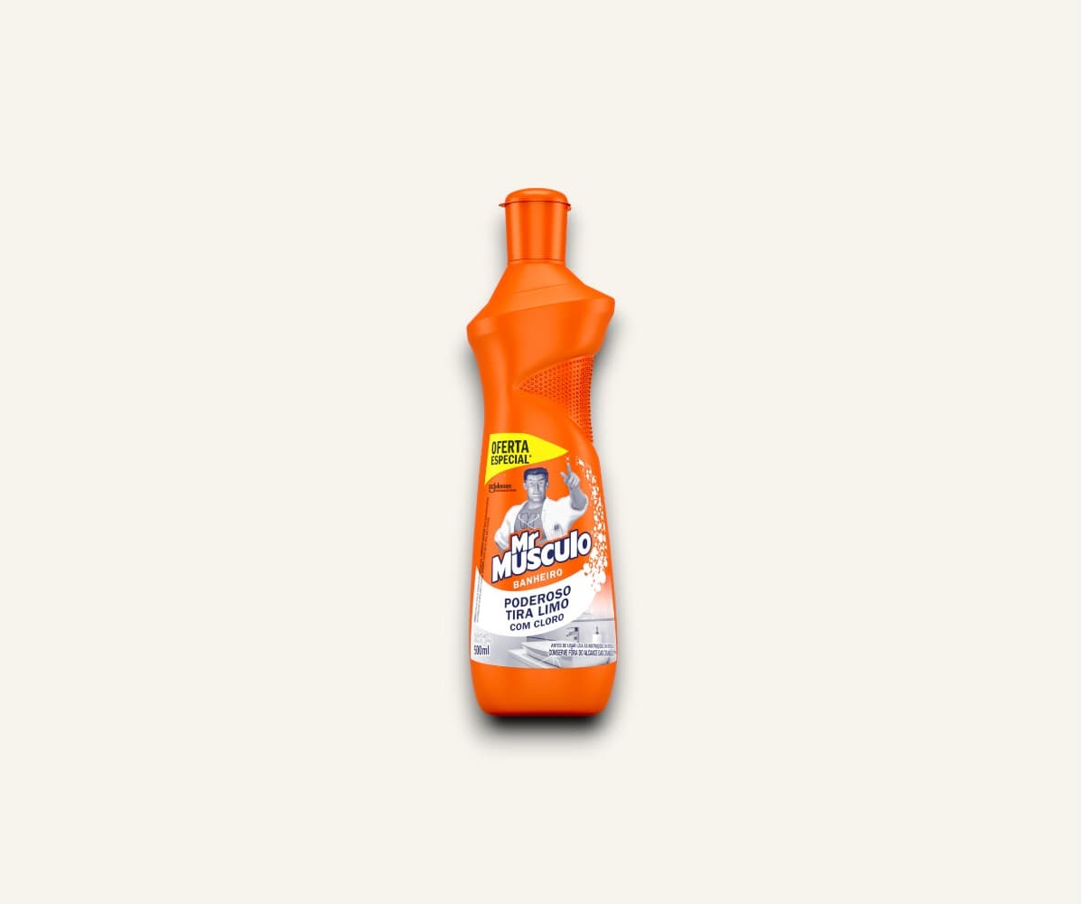 Desinfetante banheiro poderoso tira-lima com cloro Mr. Músculo 500ml
