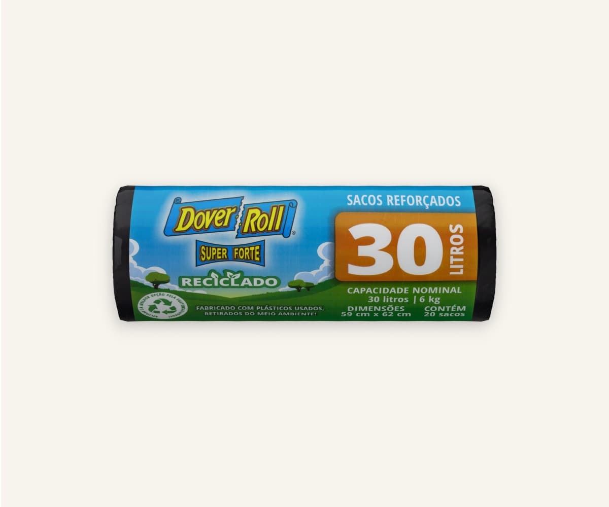 Saco de lixo 30l descartável com 20un