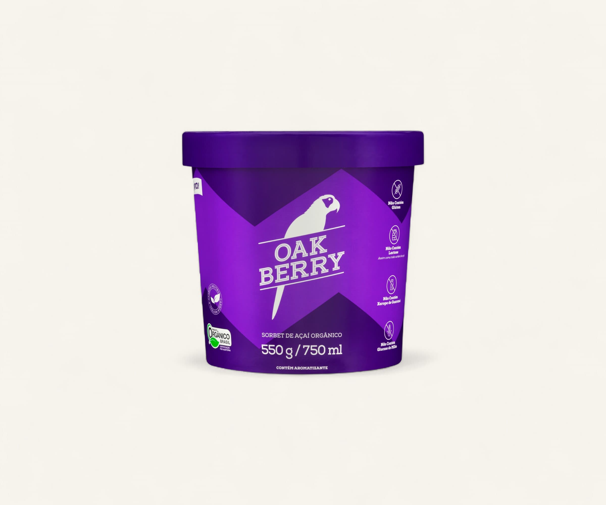 Sorbet de açaí orgânico Oakberry 750ml