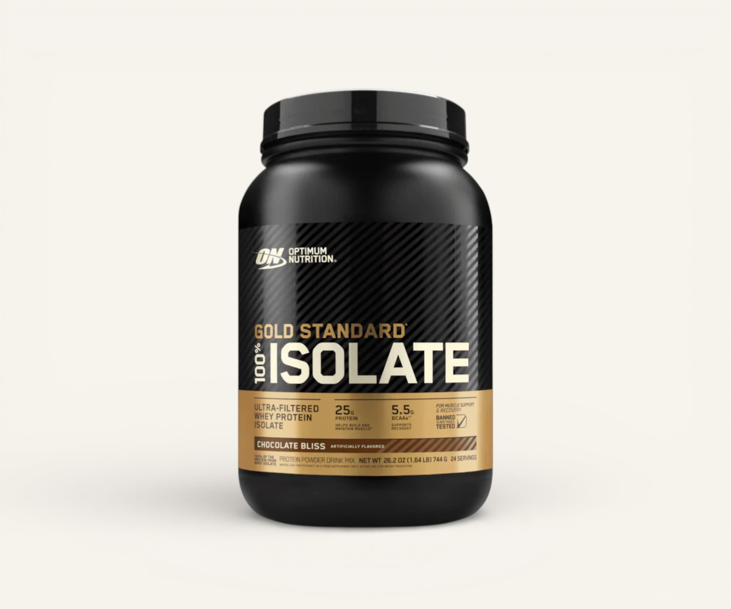 Whey protein Gold Standard 100% isolado 25g chocolate bliss Optimum Nutrition 744g