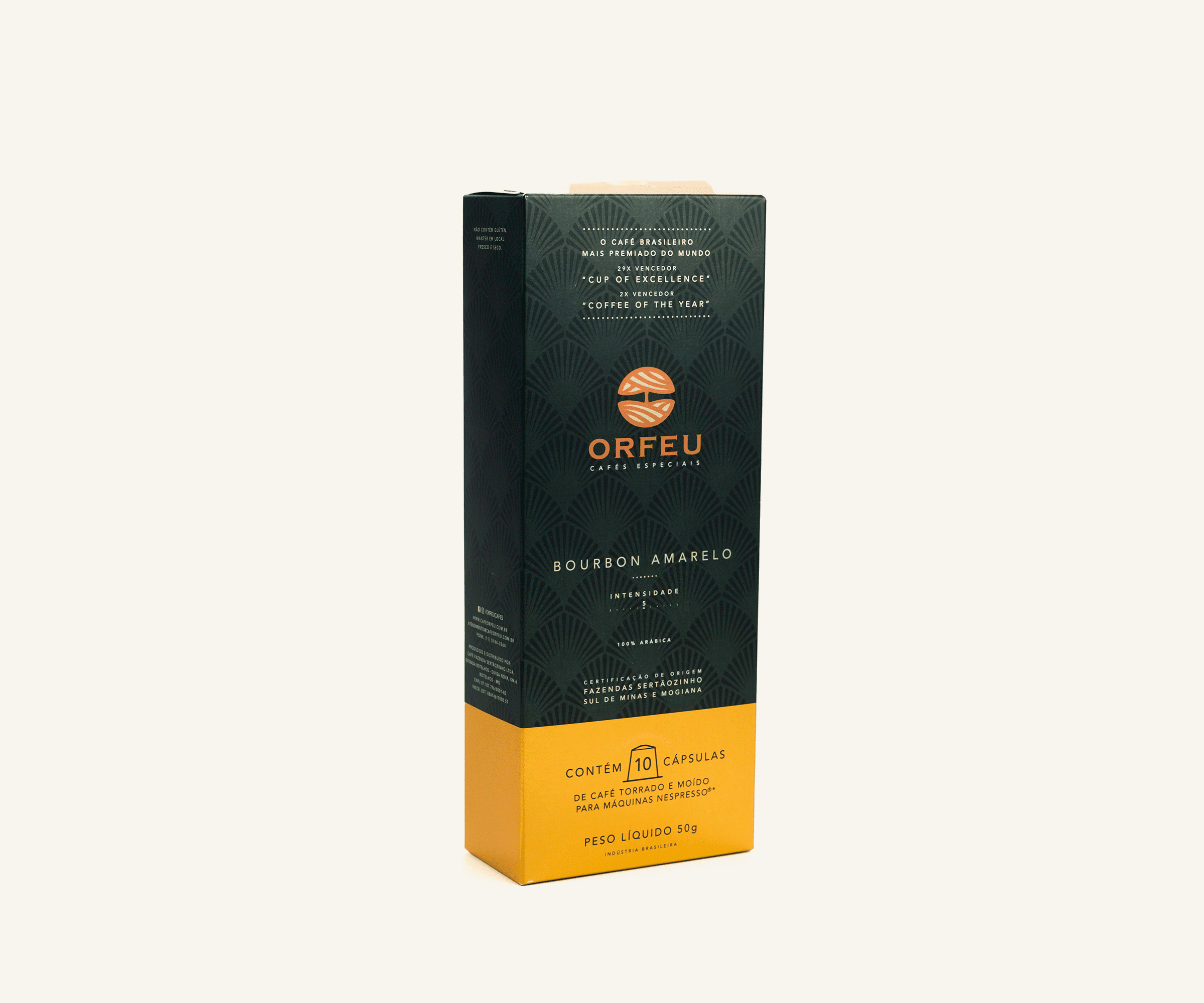 Cápsulas café Orfeu bourbon amarelo Nespresso 10 unidades