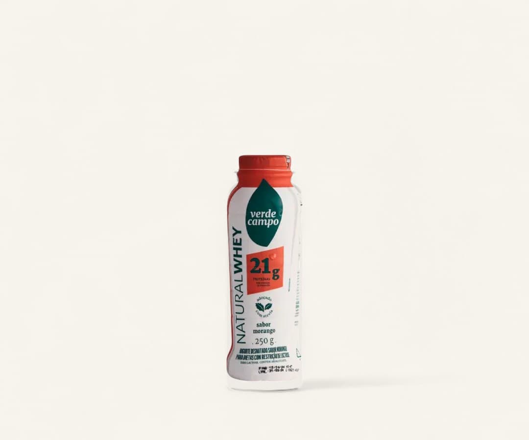 Iogurte Natural whey de morango 21g de proteína 250g