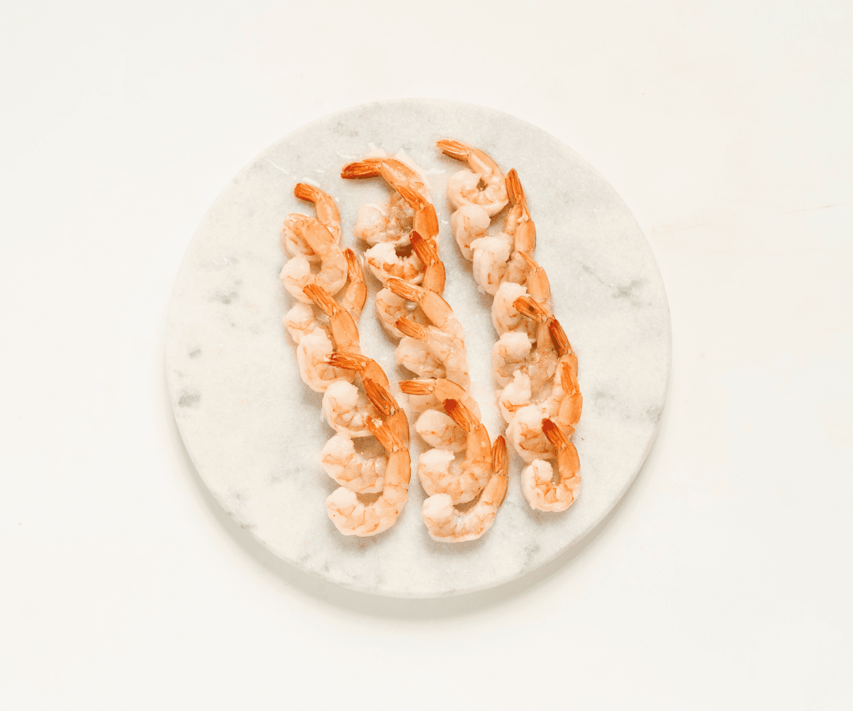 Camarão cinza descascado grande 36/40 pré-cozido 400g