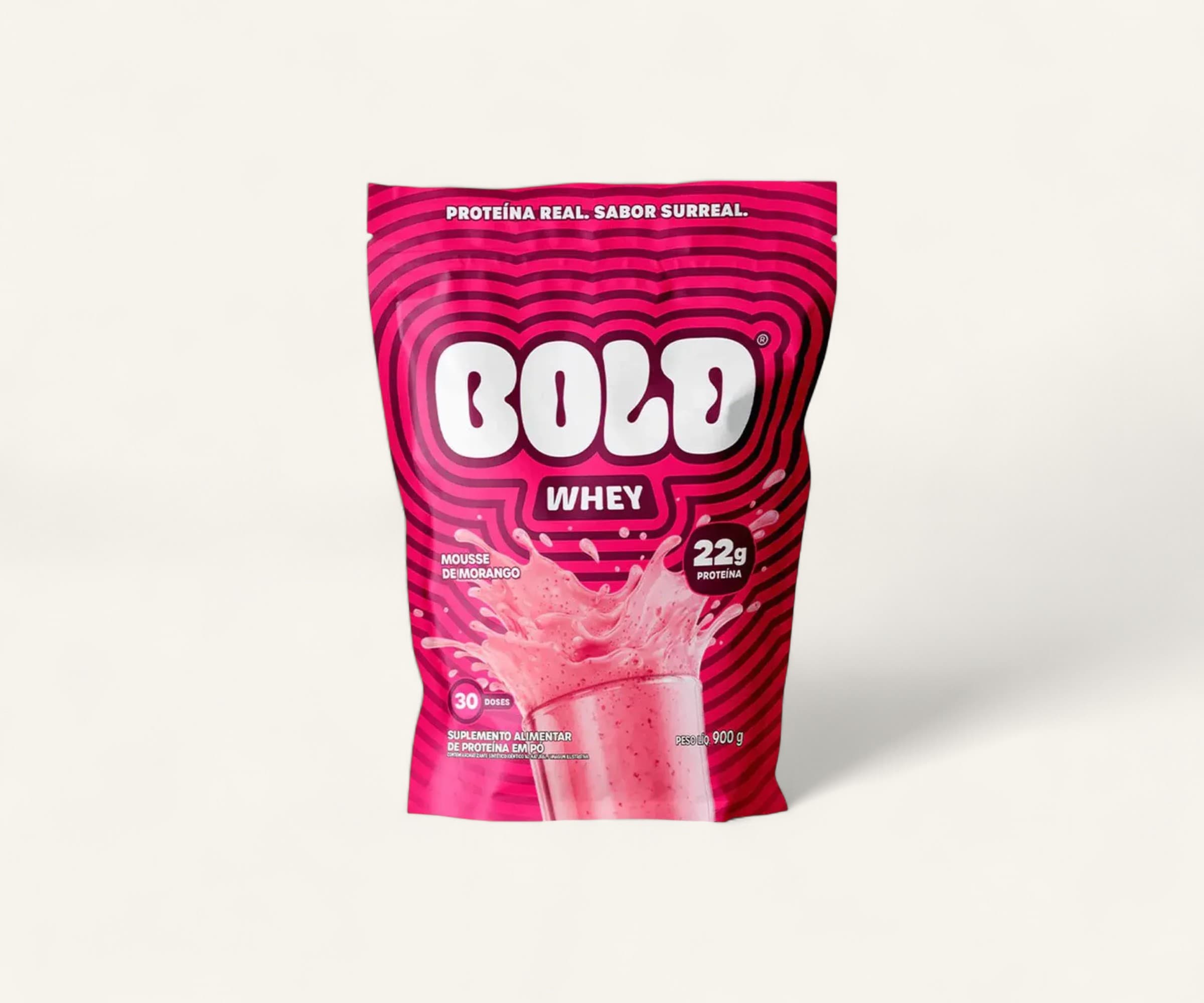 Bold whey mousse de morango 450g