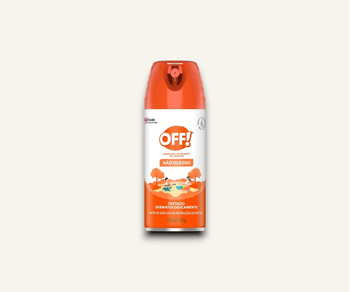 Repelente de insetos em aerossol não oleoso OFF! 170ml