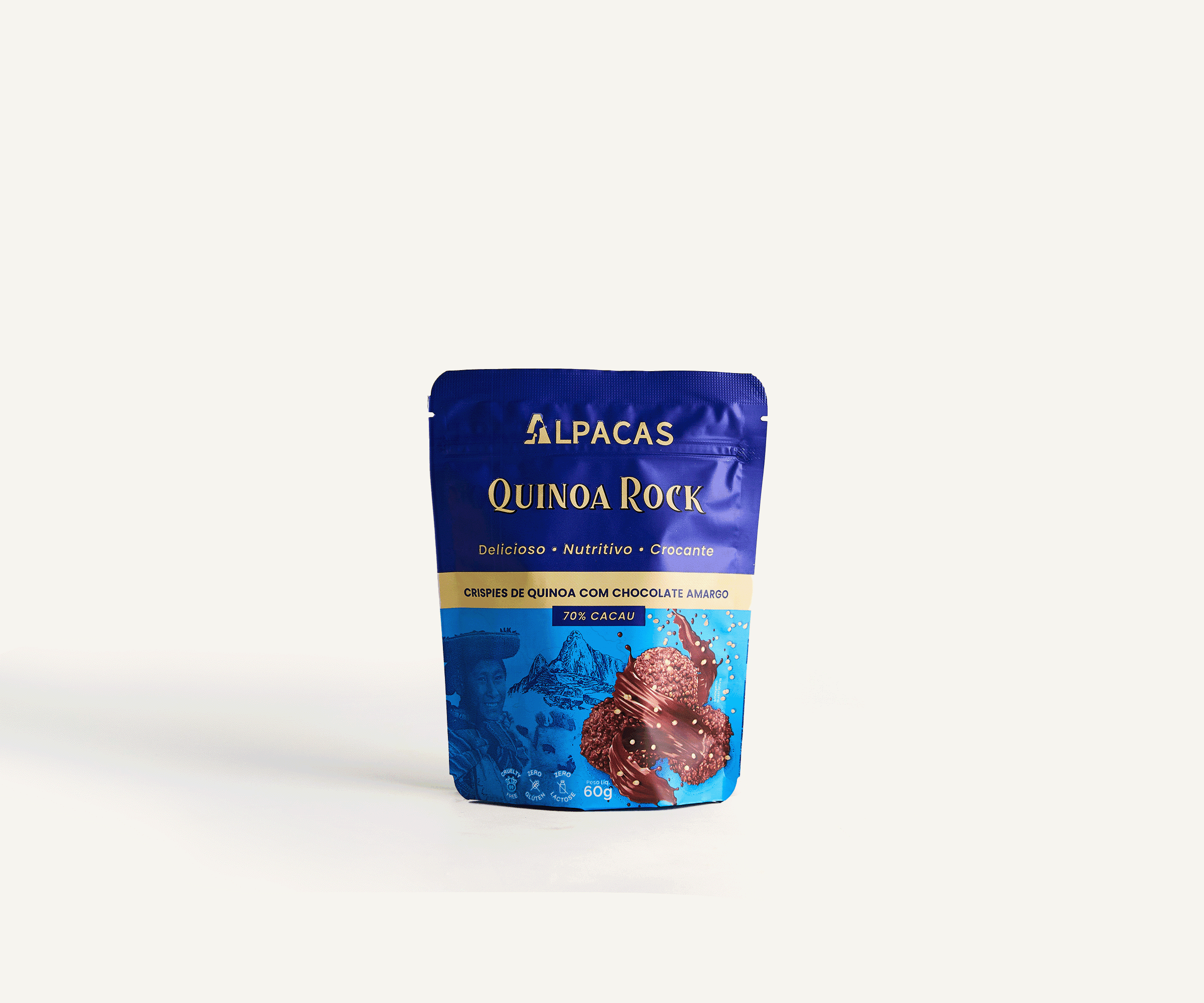 Crispies de quinoa com chocolate 70% 60g