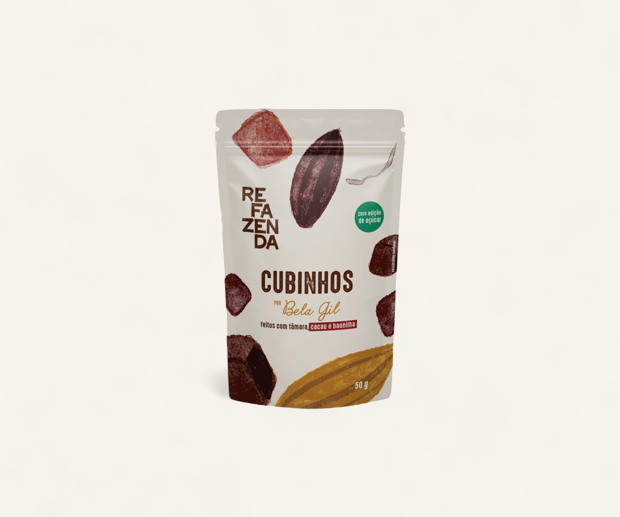 Cubinho cacau e baunilha 50g