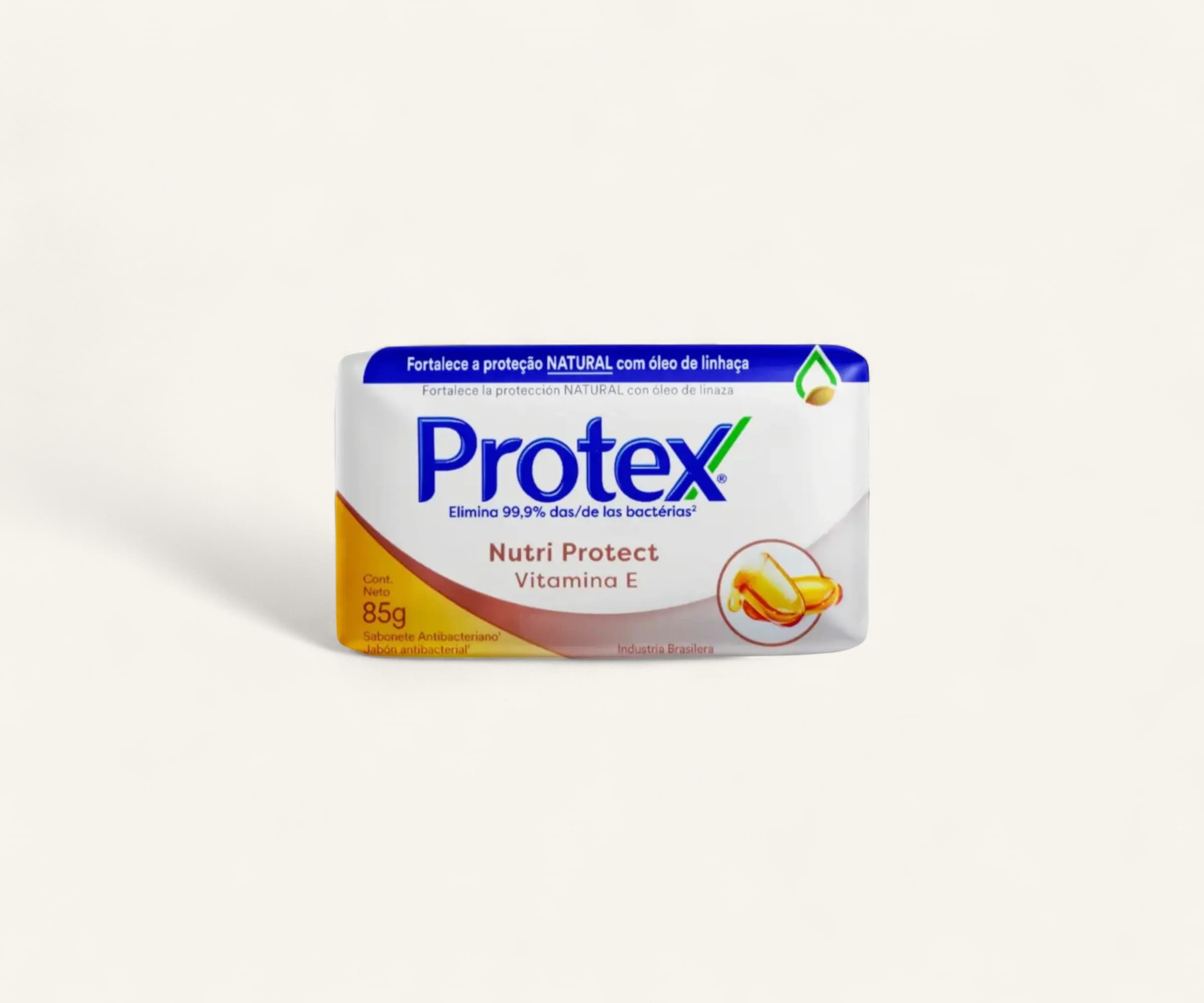 Sabonete em barra antibacteriano nutri protect vitamina E Protex 85g