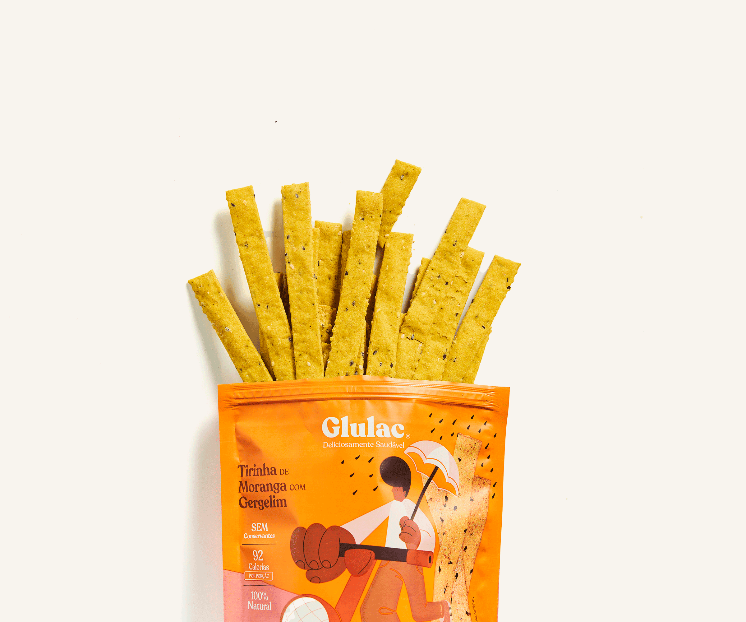 Tirinha de moranga com gergelim Glulac 100g