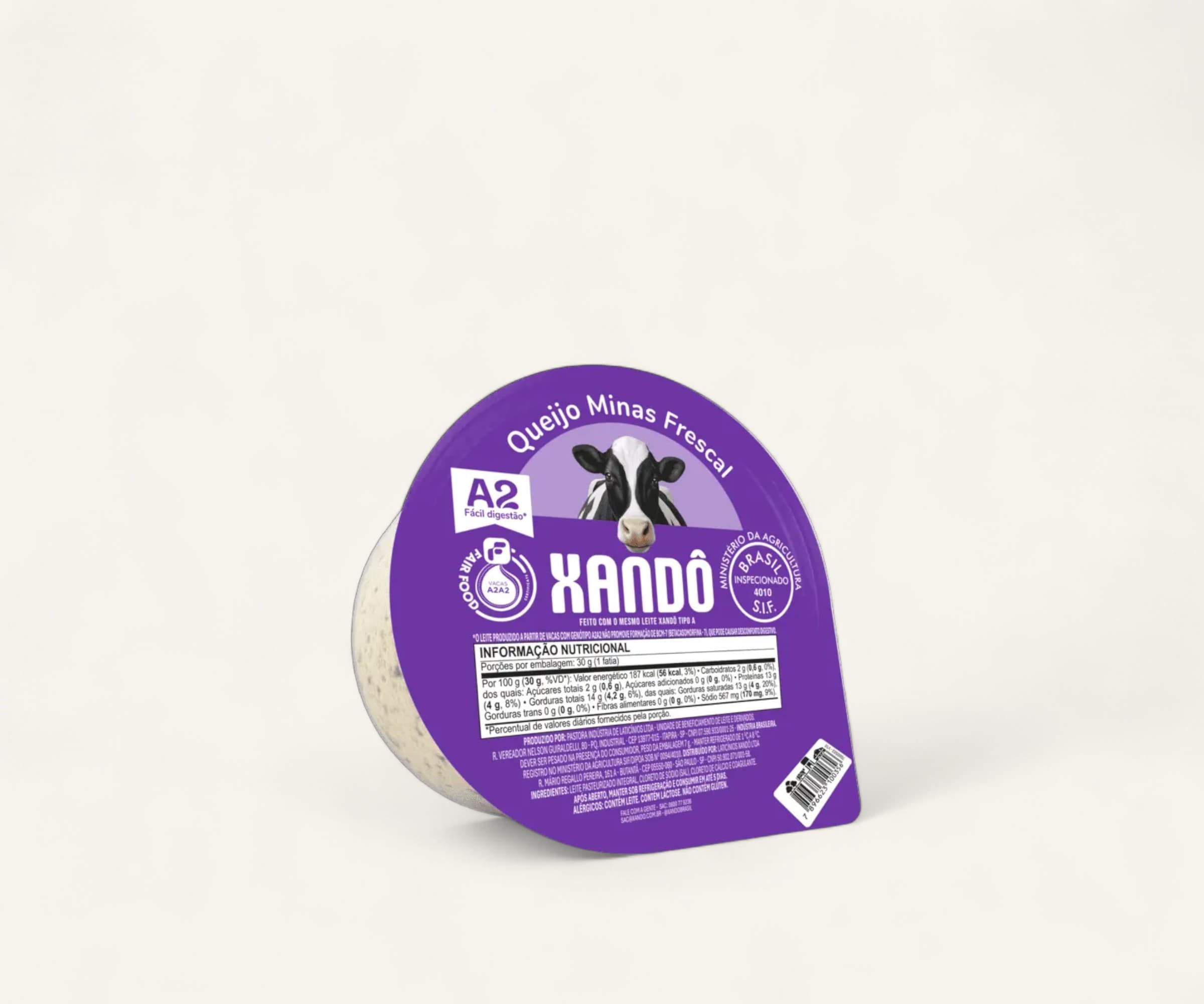 Queijo minas frescal feito A2A2 Xandô 500g