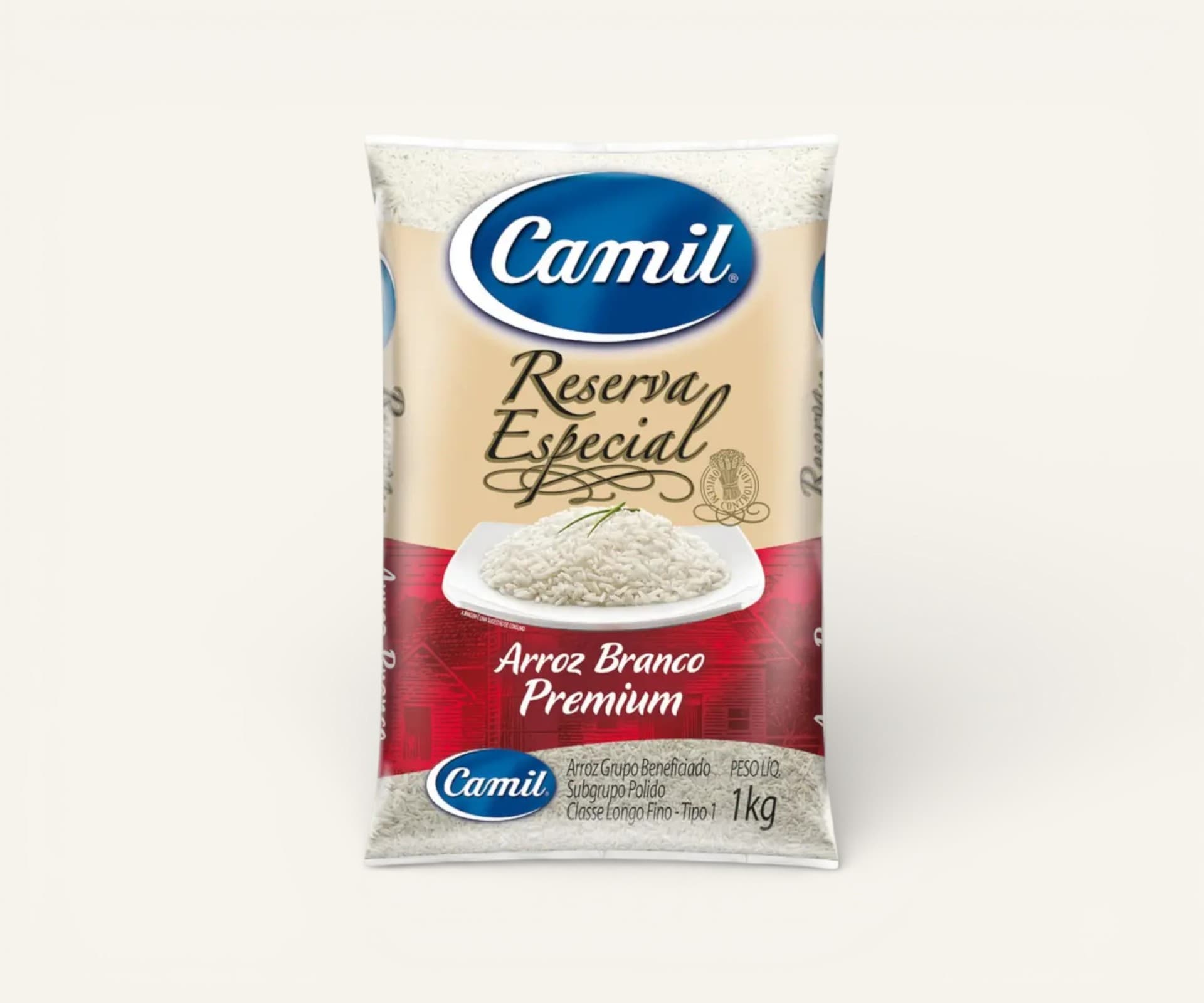 Arroz branco premium Reserva Especial longo fino Camil 1kg