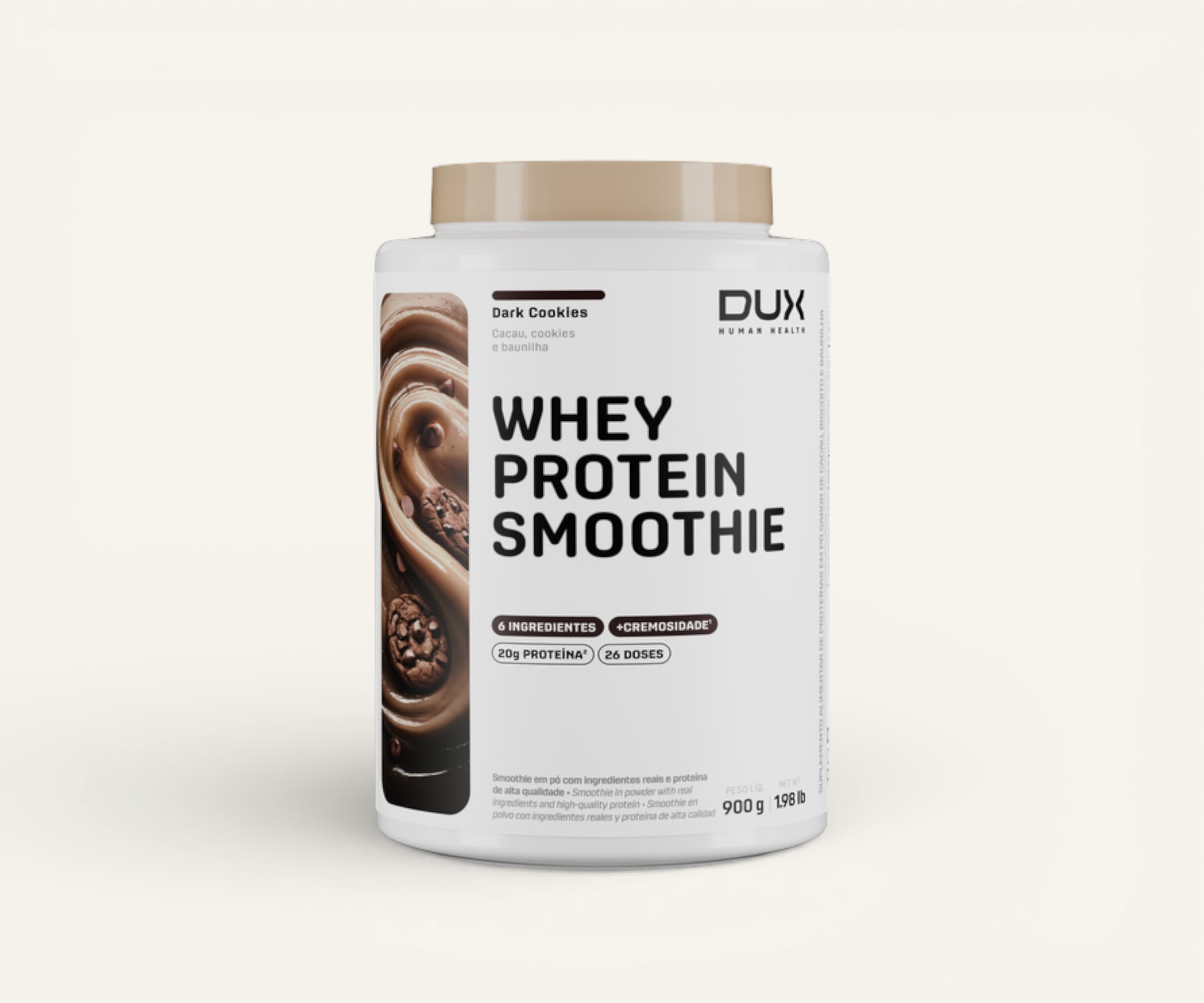 Whey proteim smoothie Dux dark cookies 900g